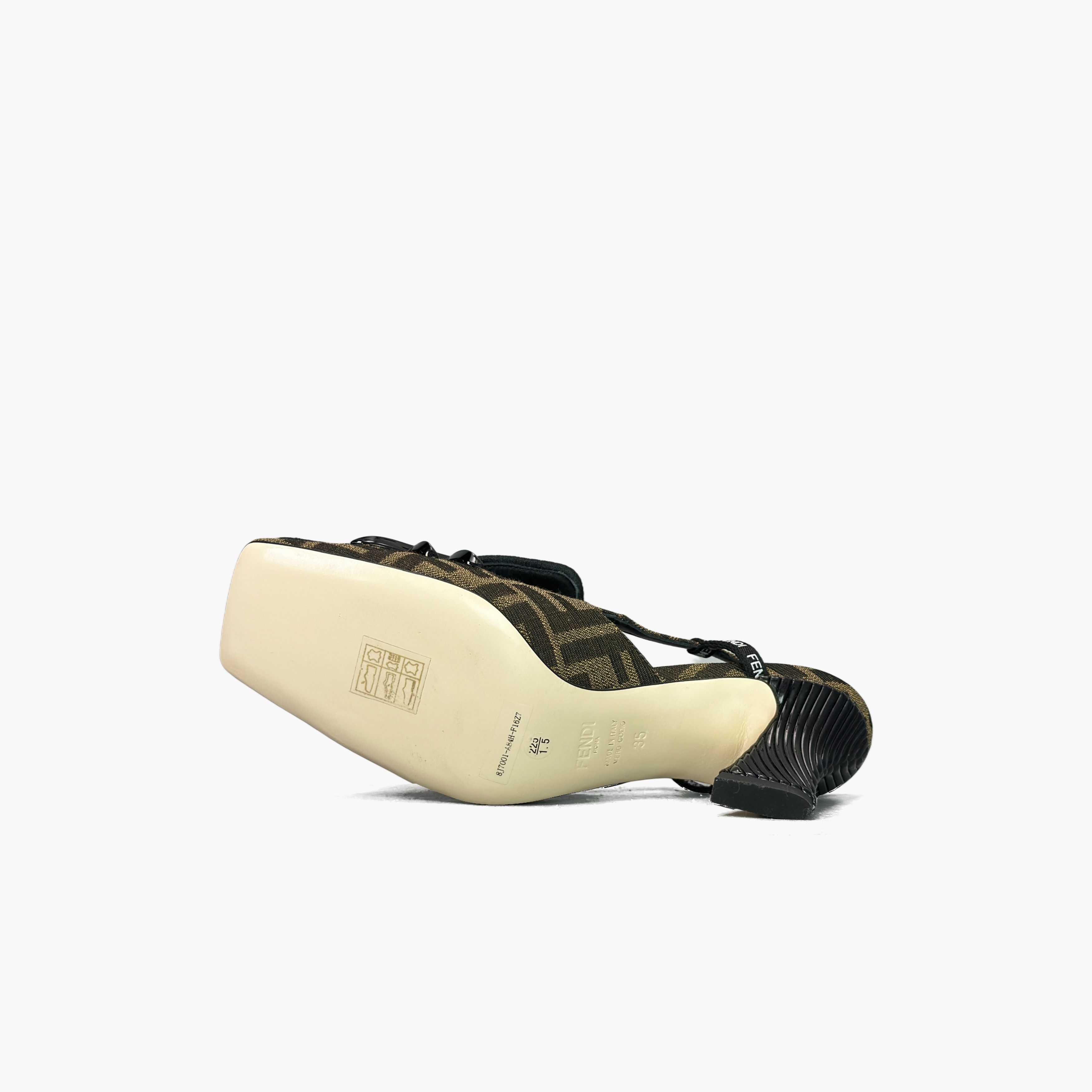 Fendi Fendi FF Monogram Slingback Heels Size 35 Size US 5 / IT 35 - 8 Thumbnail