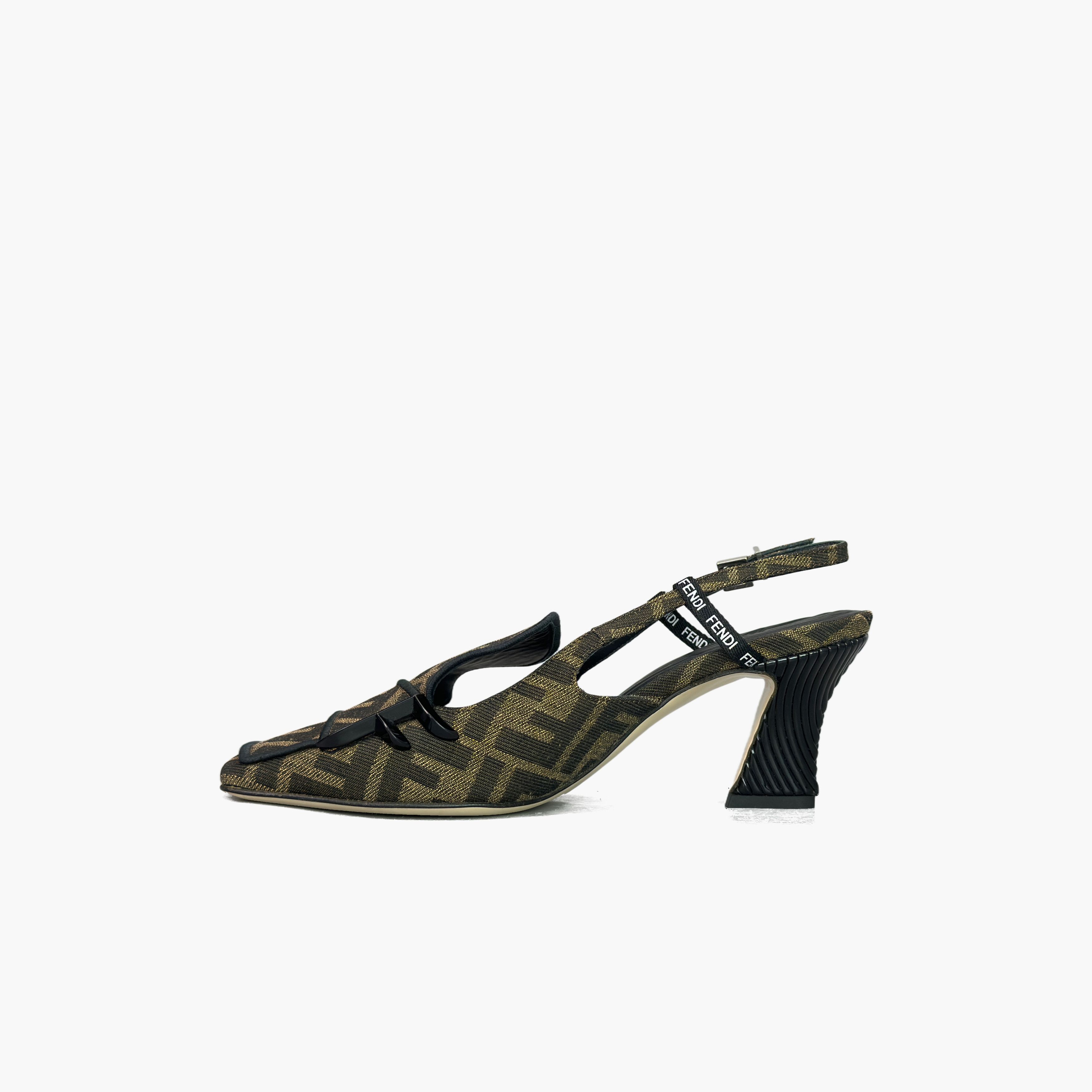 Fendi Fendi FF Monogram Slingback Heels Size 35 Size US 5 / IT 35 - 3 Thumbnail