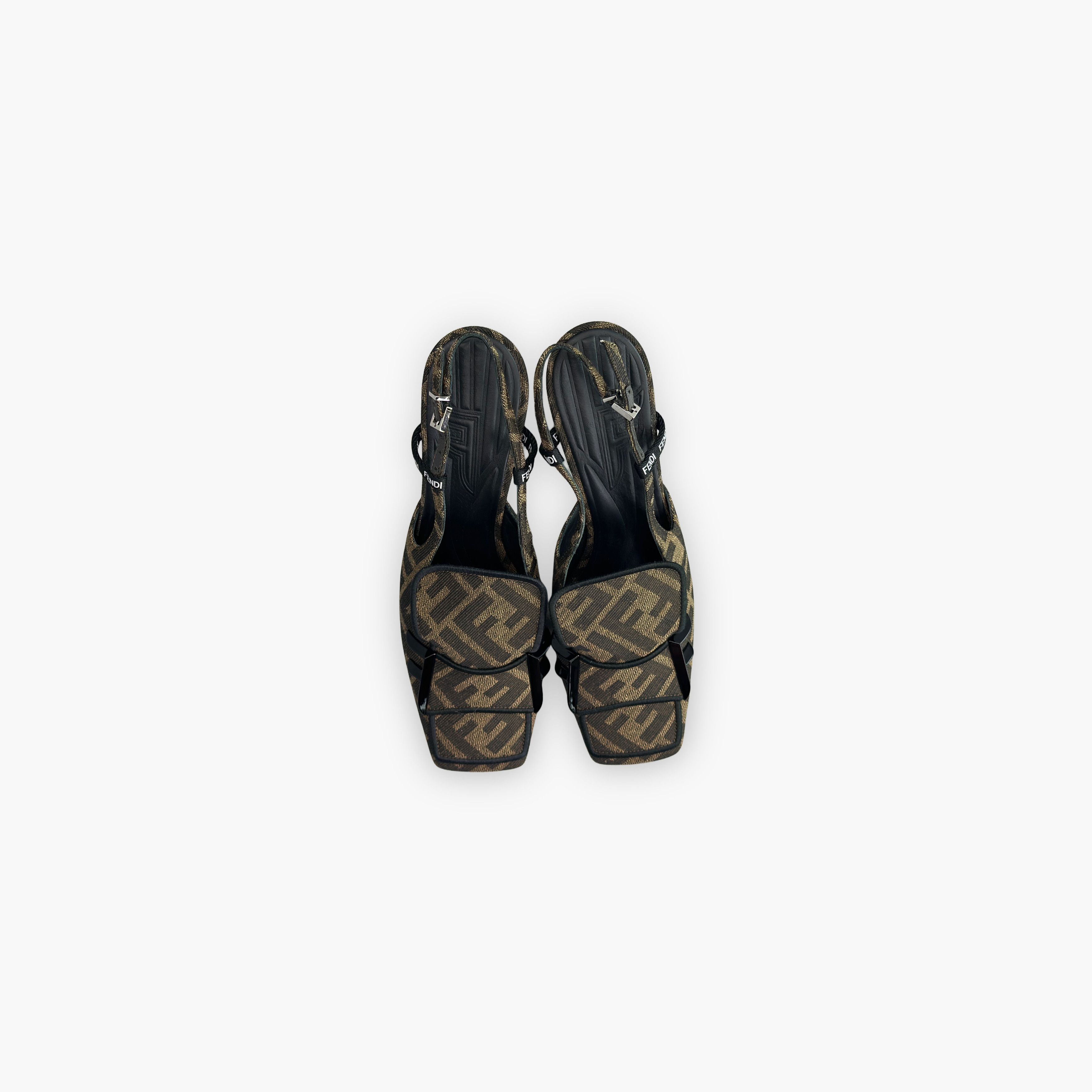 Fendi Fendi FF Monogram Slingback Heels Size 35 Size US 5 / IT 35 - 9 Thumbnail