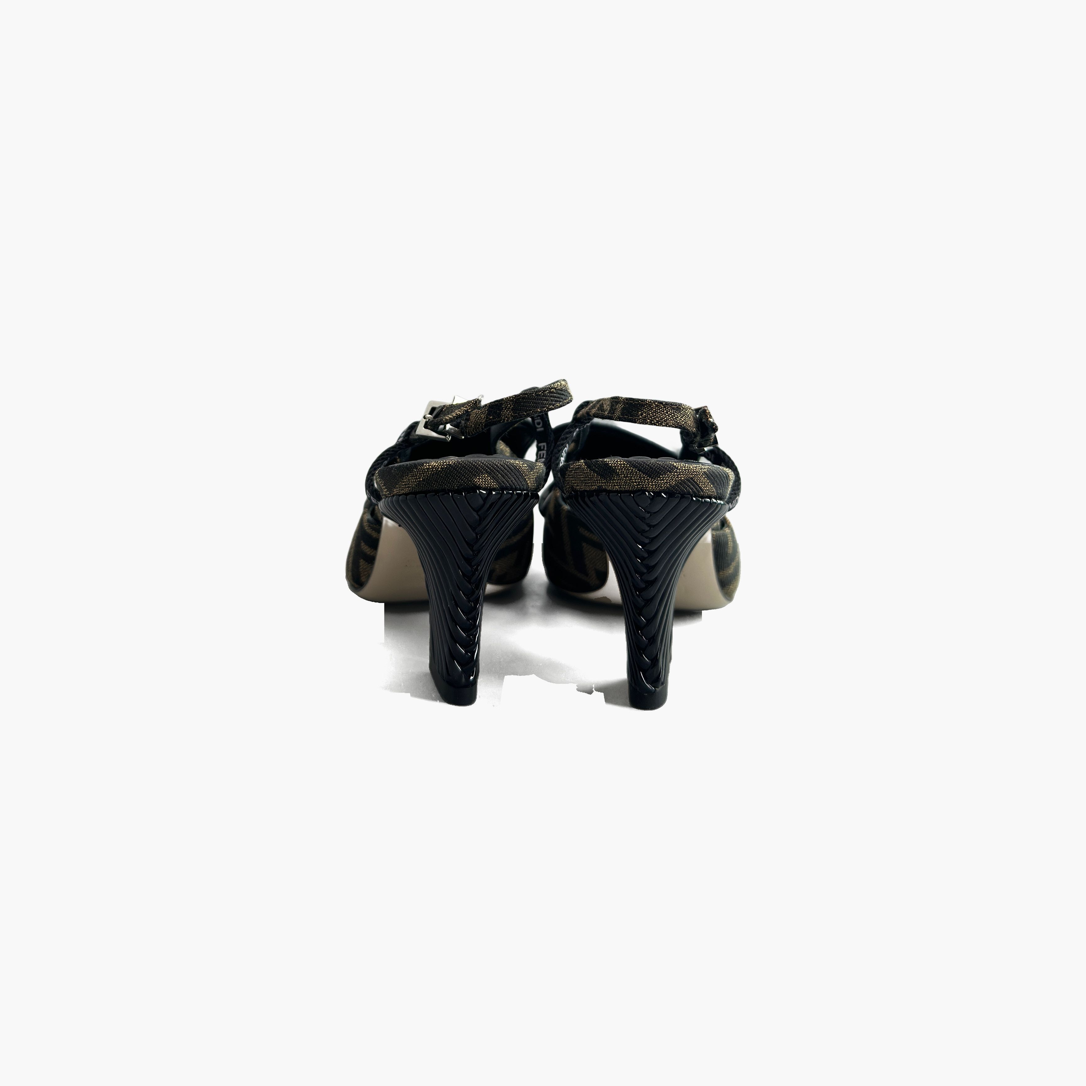 Fendi Fendi FF Monogram Slingback Heels Size 35 Size US 5 / IT 35 - 6 Thumbnail