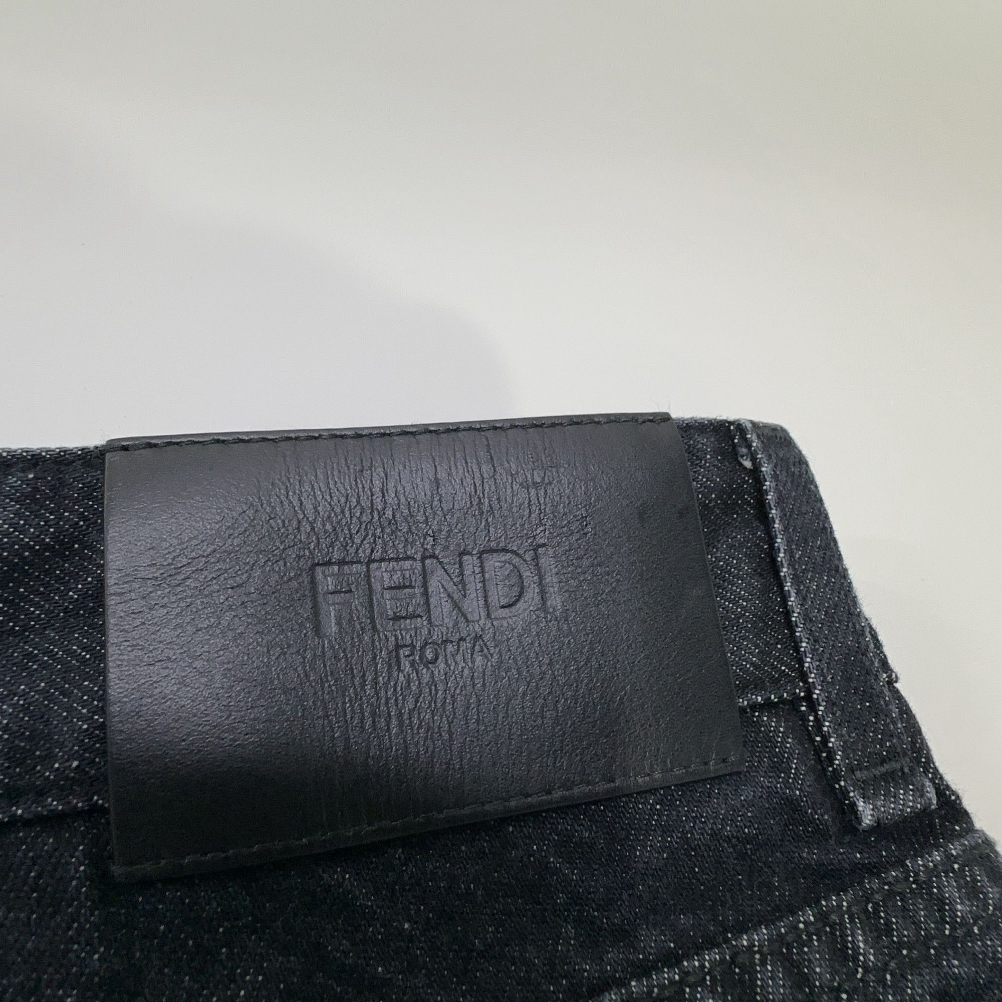 Fendi Fendi Logo Patch Straight Jeans Black Size 32 Size US 32 / EU 48 - 9 Thumbnail