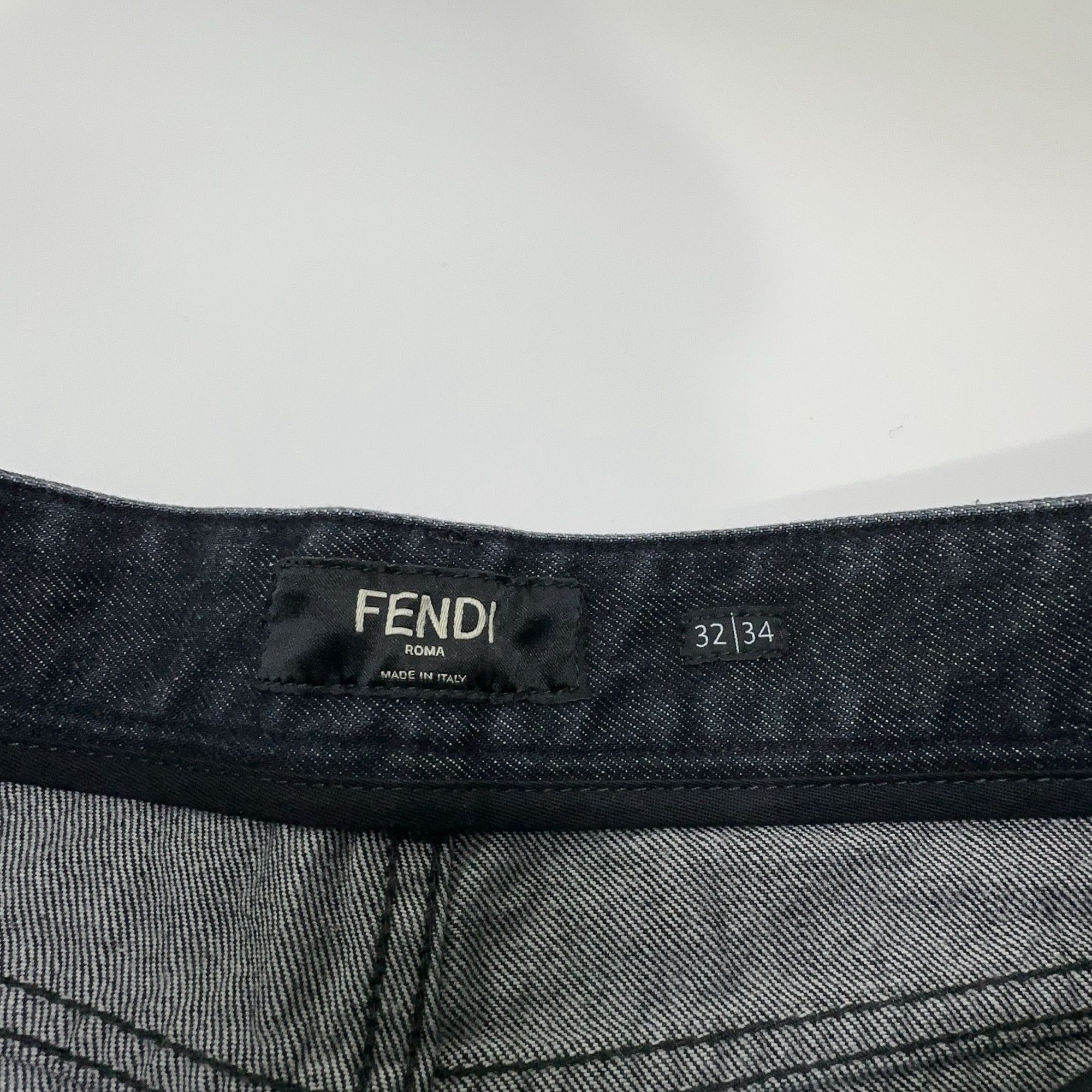 Fendi Fendi Logo Patch Straight Jeans Black Size 32 Size US 32 / EU 48 - 4 Thumbnail