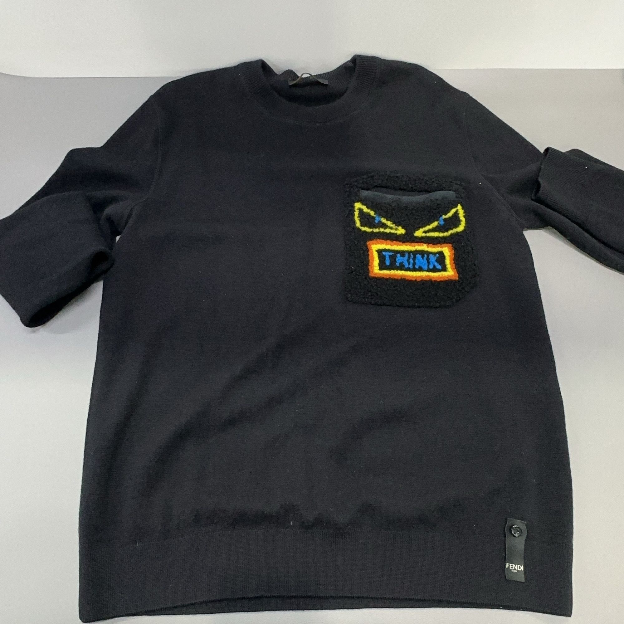 Fendi Fendi Think Monster Eyes Crewneck Sweater Size L Size US L / EU 52-54 / 3 - 12 Thumbnail