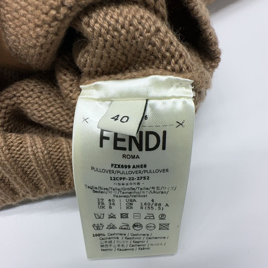 Fendi Fendi Logo Cashmere Turtleneck Sweater Size IT 40 Size S / US 4 / IT 40 - 3 Thumbnail