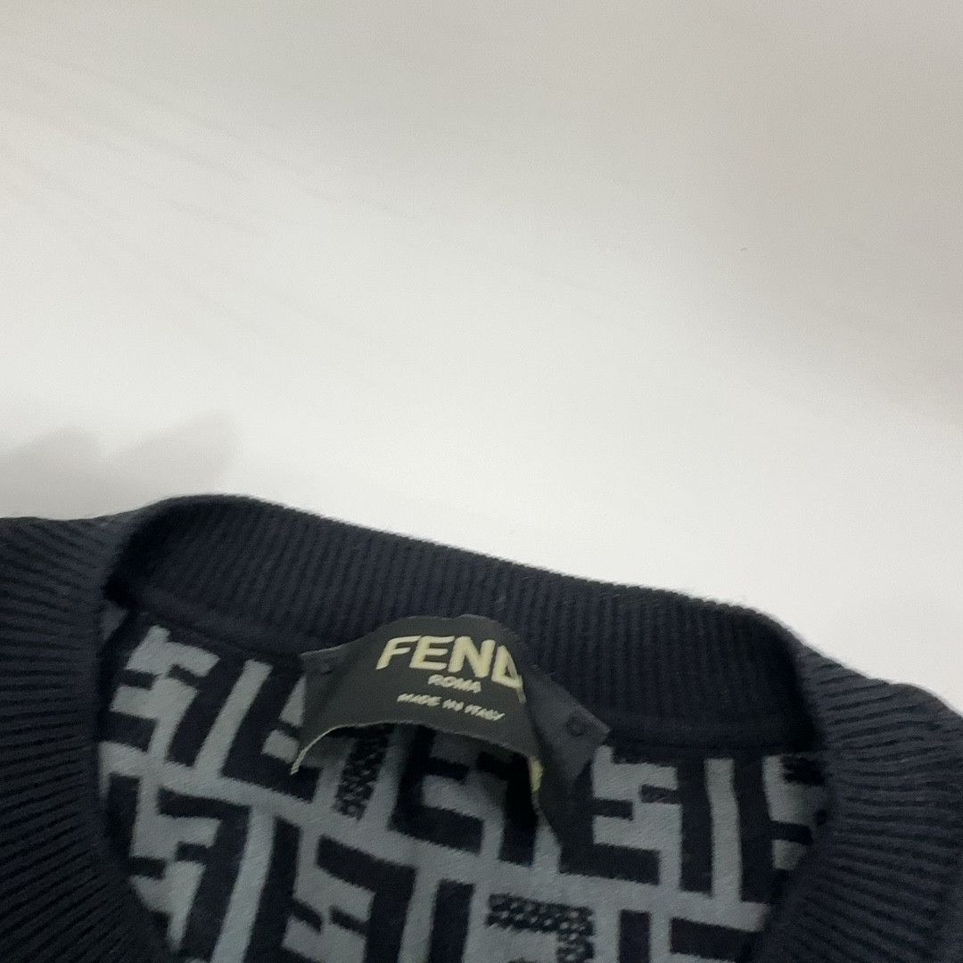 Fendi Fendi FF Logo Knit Short Sleeve T-Shirt Size M Size US M / EU 48-50 / 2 - 4 Thumbnail