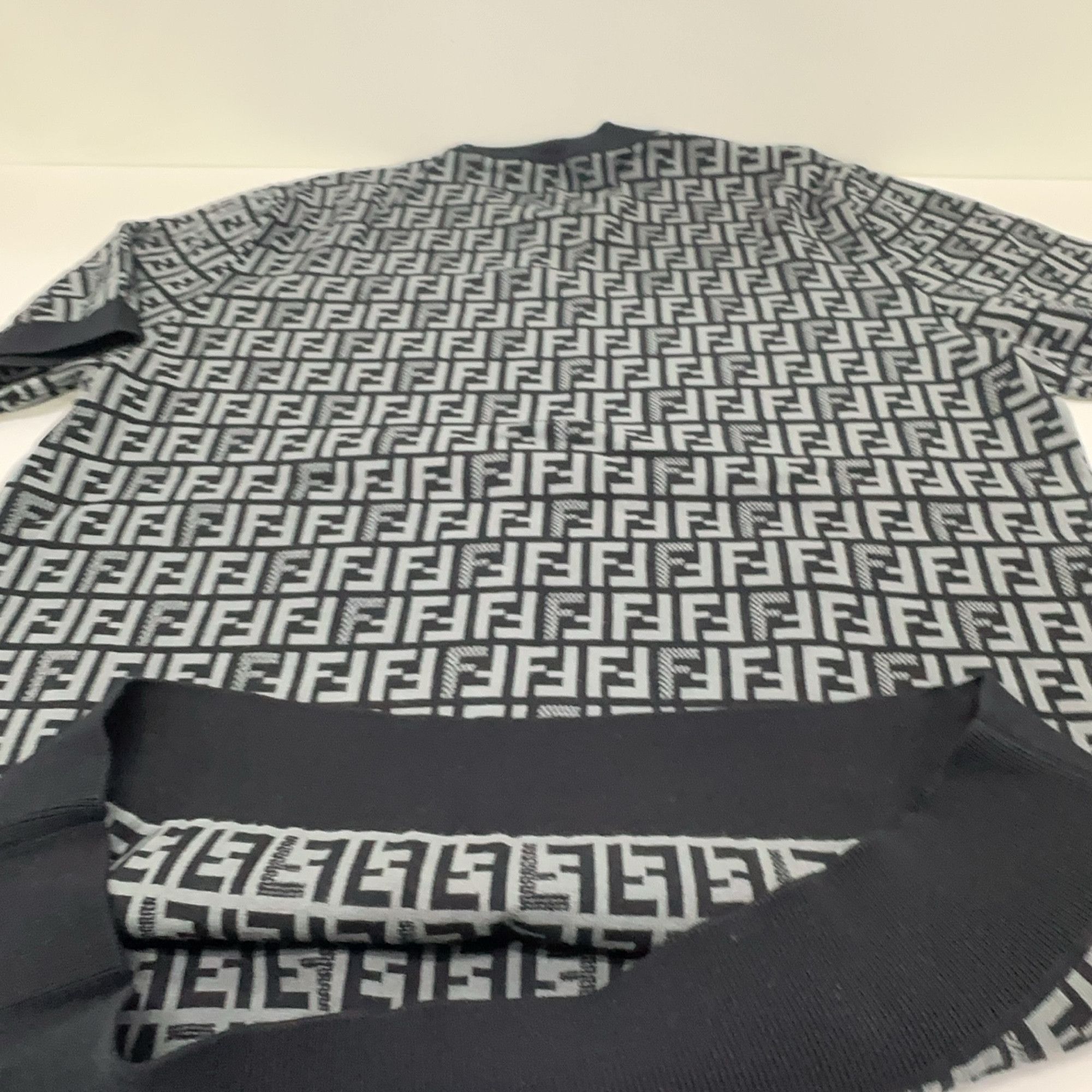 Fendi Fendi FF Logo Knit Short Sleeve T-Shirt Size M Size US M / EU 48-50 / 2 - 7 Thumbnail