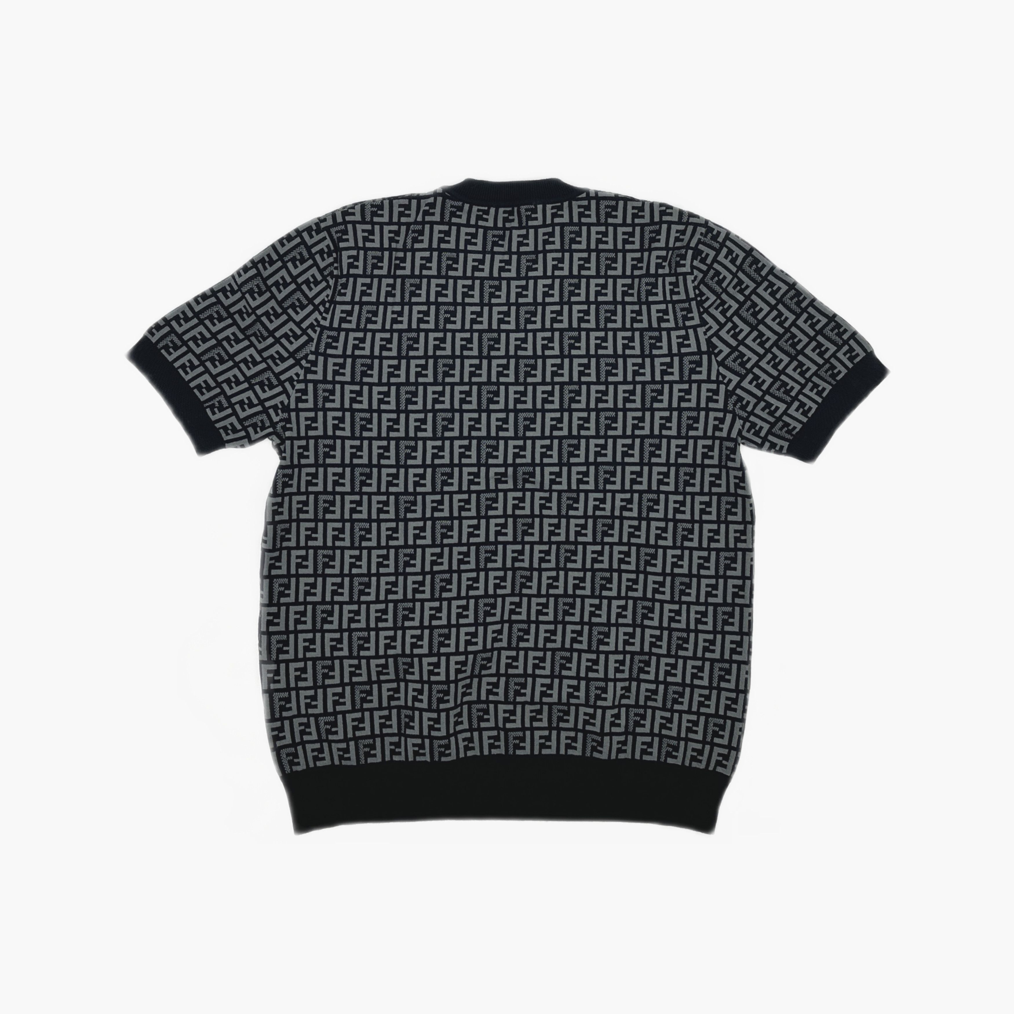 Fendi Fendi FF Logo Knit Short Sleeve T-Shirt Size M Size US M / EU 48-50 / 2 - 2 Thumbnail