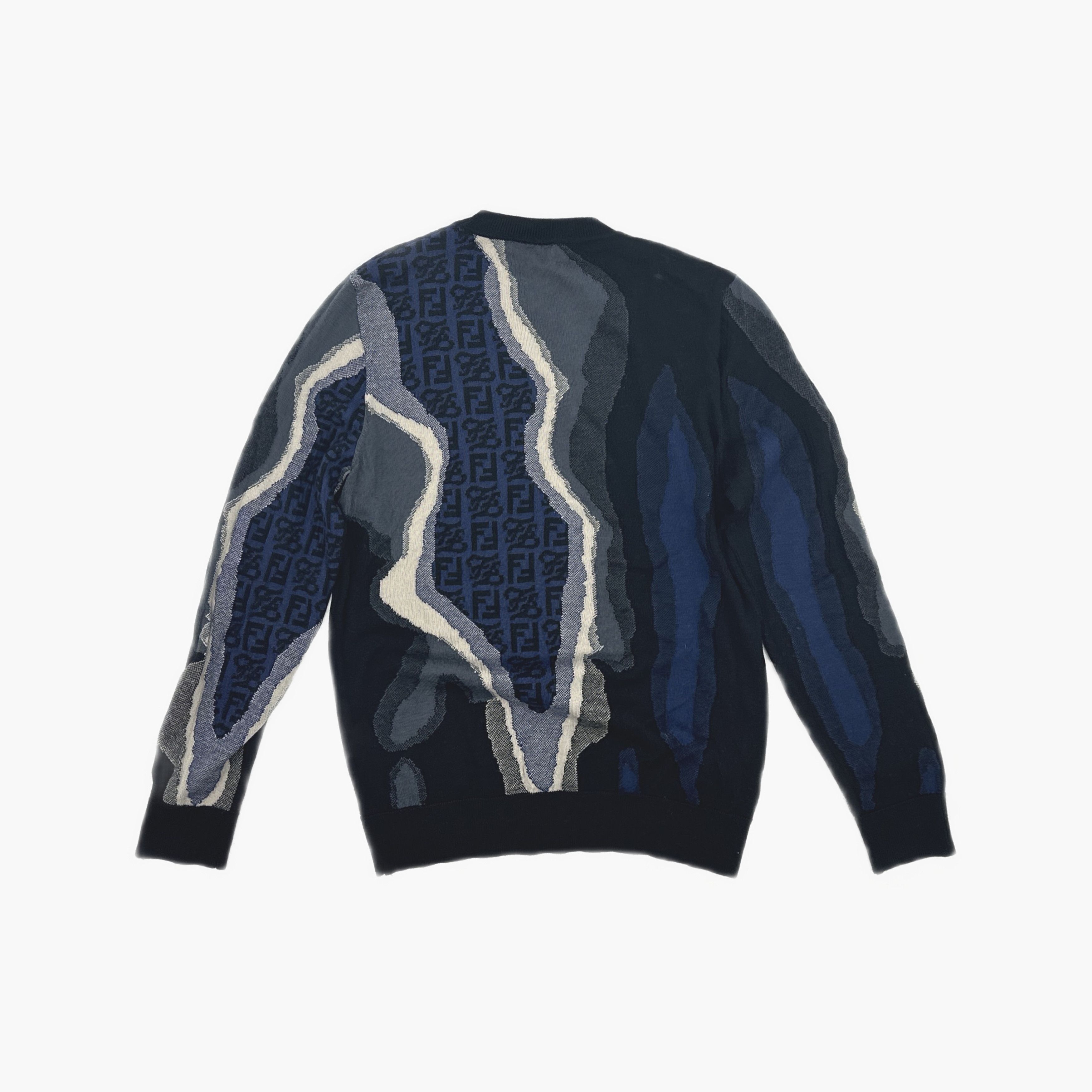 Fendi Fendi FF Logo Pattern Knit Sweater Size 48 Size US M / EU 48-50 / 2 - 2 Thumbnail
