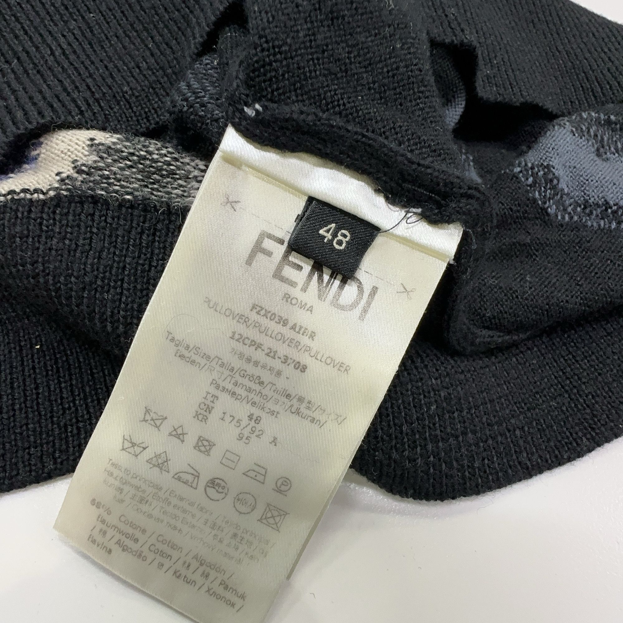 Fendi Fendi FF Logo Pattern Knit Sweater Size 48 Size US M / EU 48-50 / 2 - 3 Thumbnail