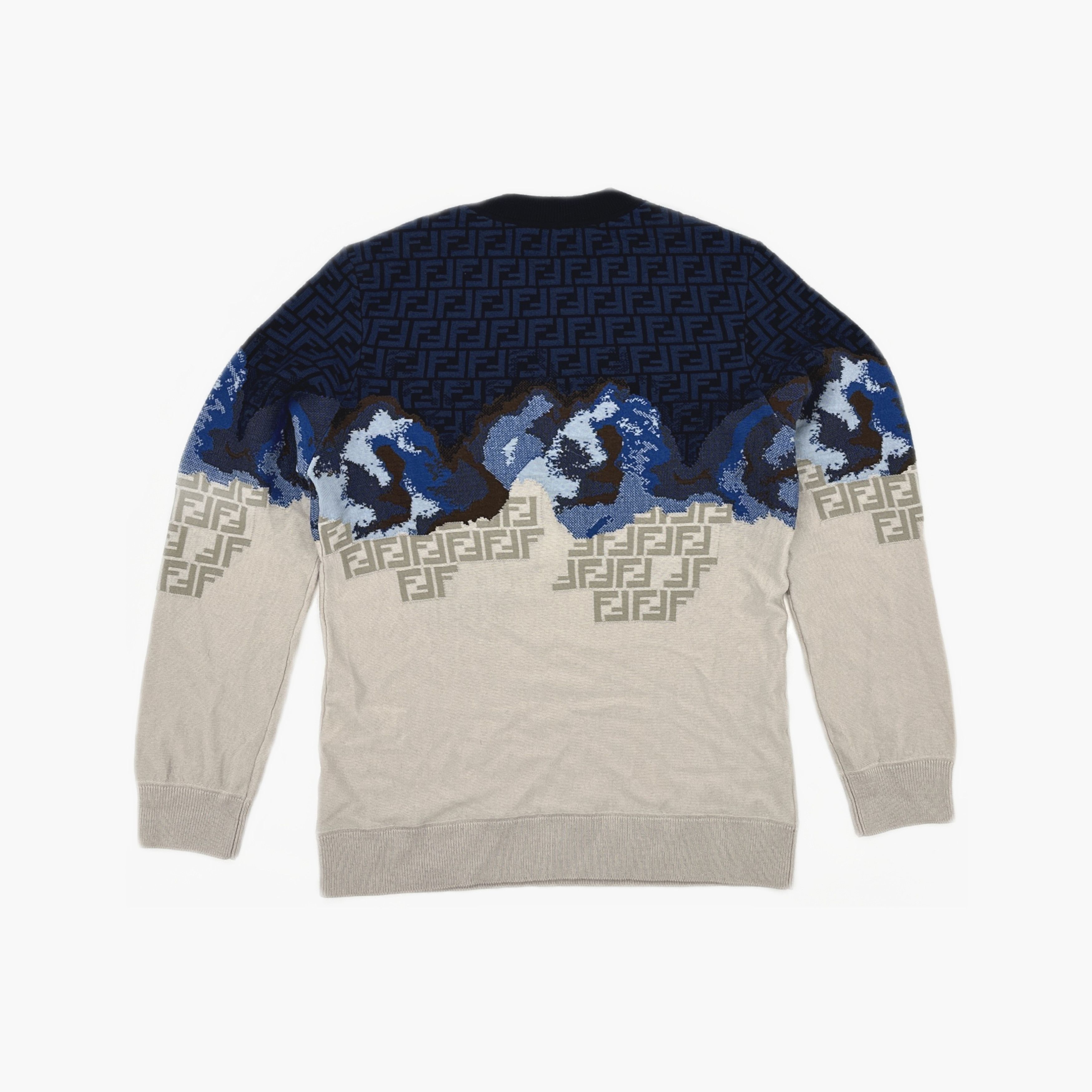 Fendi Fendi Ombre Logo Wool Sweater Size 50 Size US M / EU 48-50 / 2 - 2 Thumbnail