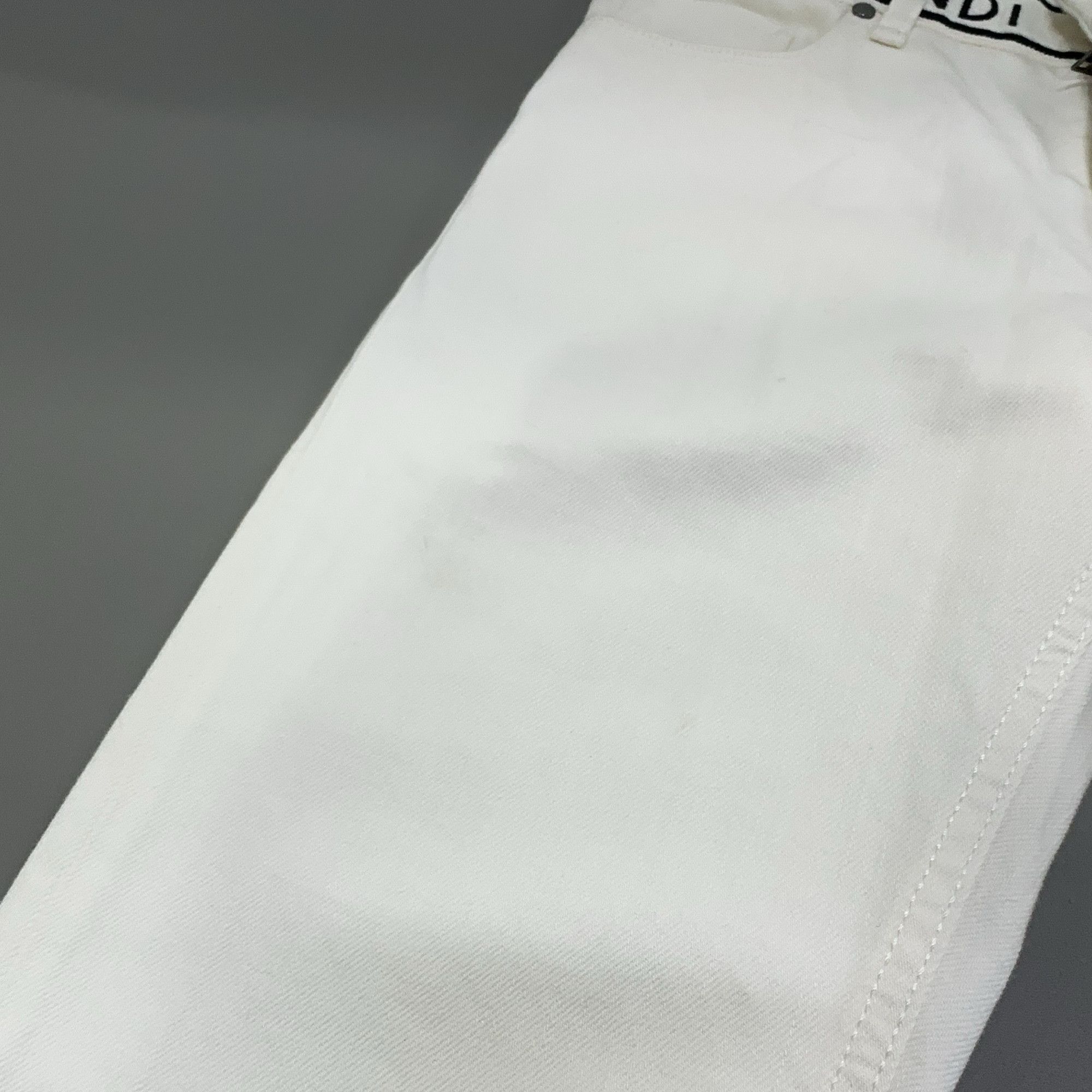Fendi Fendi Logo Waistband White Jeans Size 30 Size US 30 / EU 46 - 8 Thumbnail