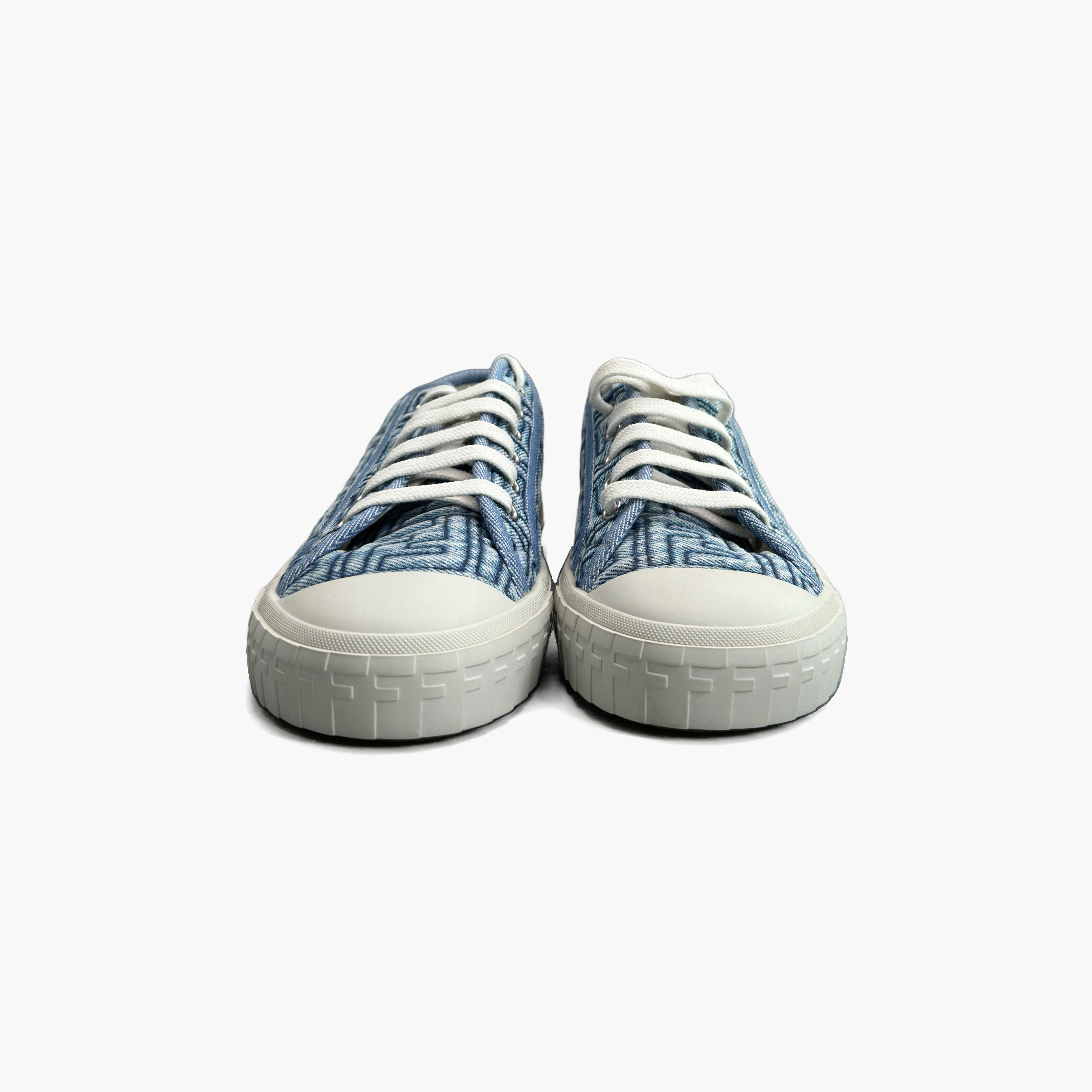 Fendi Fendi FF Monogram Denim Low-Top Sneakers Size 37 Size US 7 / IT 37 - 5 Thumbnail