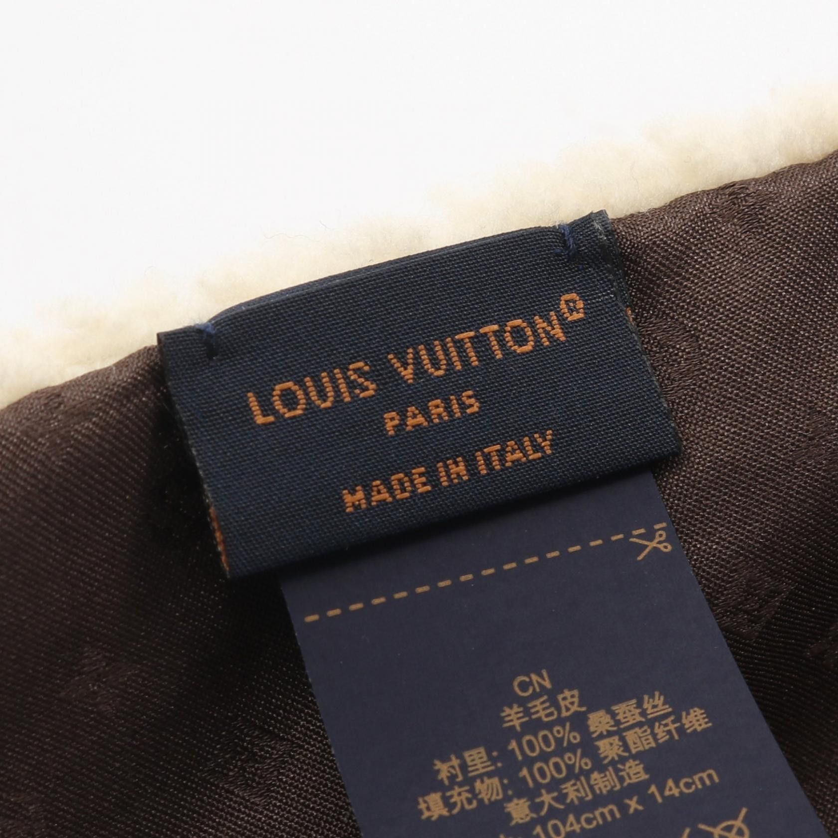 Louis Vuitton Louis Vuitton Louis Vuitton Echarpe Ski Silk Shearling Scarf Textile Scarf M79229 DUTY FREE for USA Size ONE SIZE - 3 Thumbnail