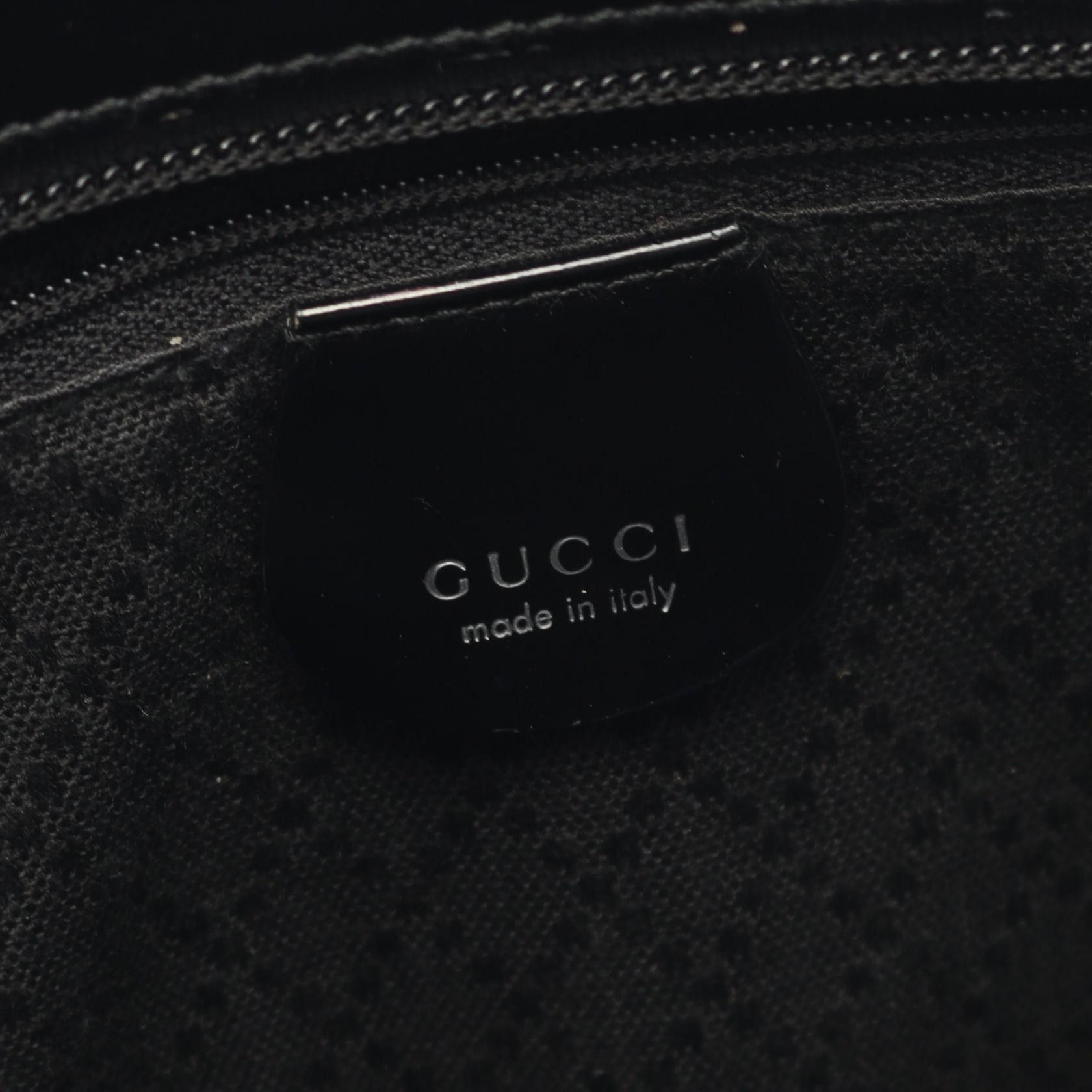 Gucci Gucci Gucci Bamboo Leather Nylon Canvas Handbag Leather Handbag 00219980353 DUTY FREE for USA Size ONE SIZE - 4 Thumbnail