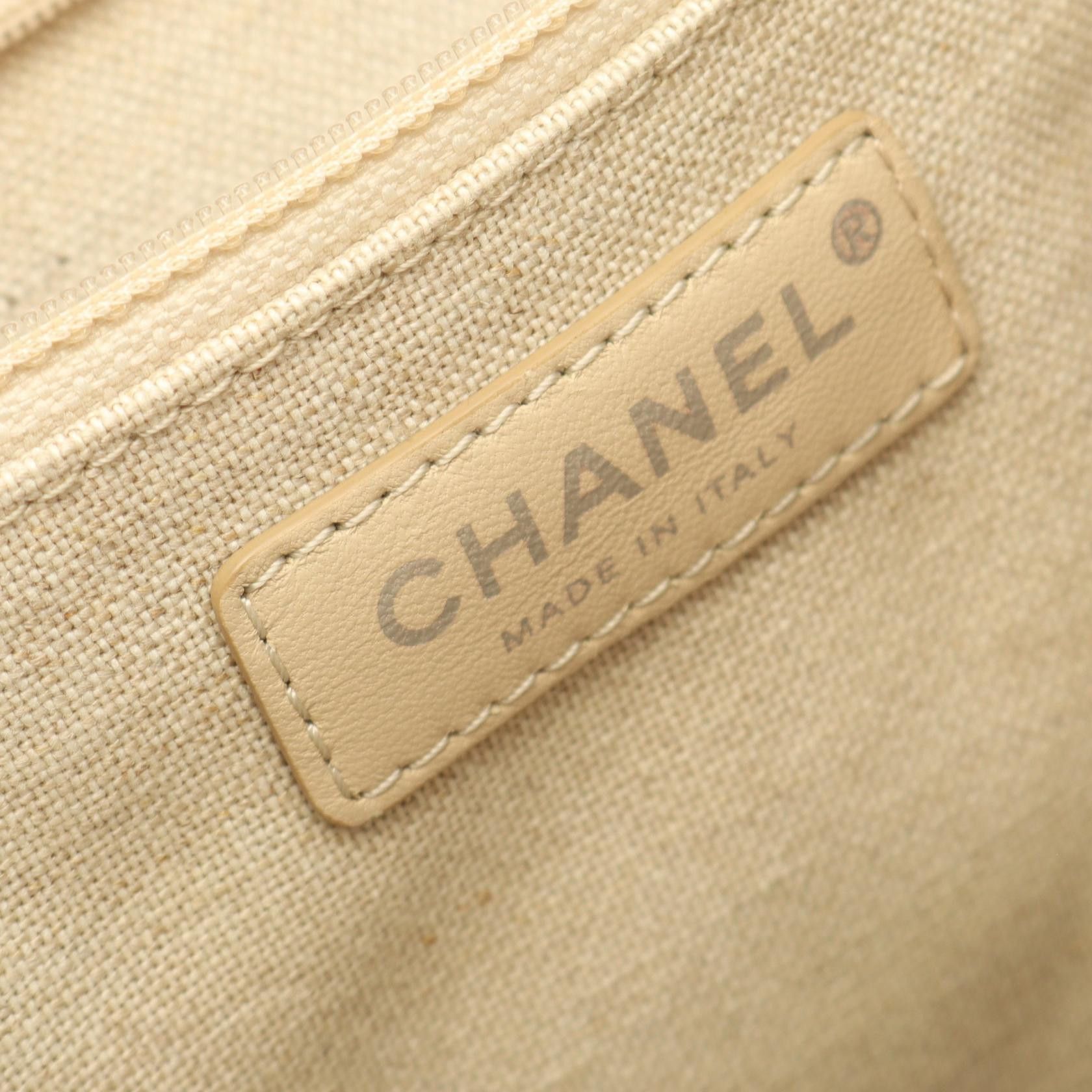 Chanel Chanel Chanel Coco Mark Canvas Leather Tote Bag Textile Tote Bag DUTY FREE for USA Size ONE SIZE - 4 Thumbnail