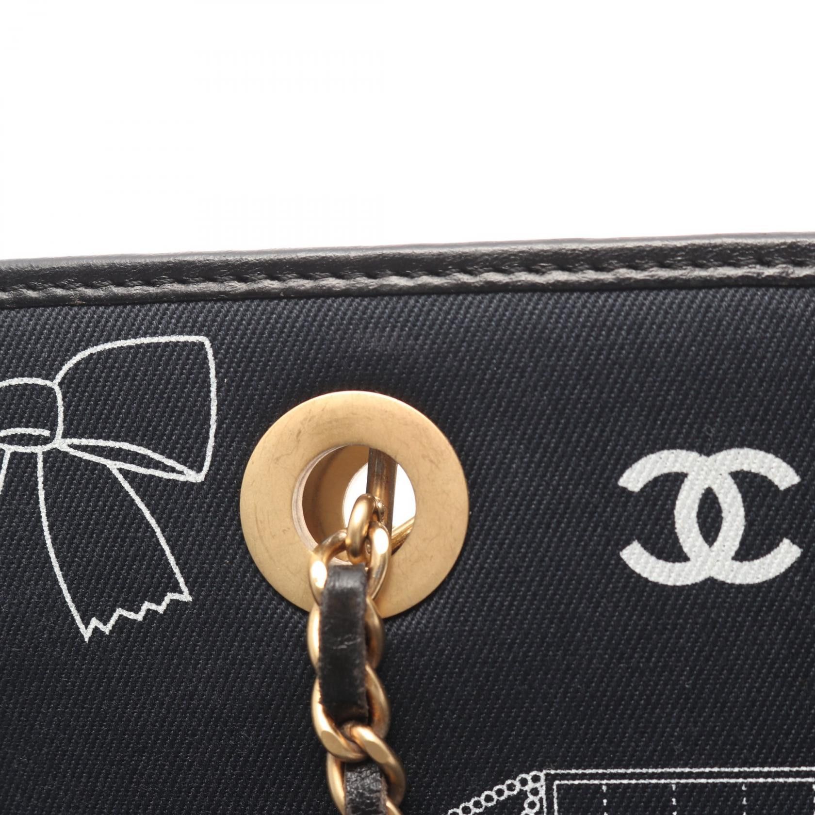 Chanel Chanel Chanel Icon Canvas Leather Tote Bag Leather Tote Bag DUTY FREE for USA Size ONE SIZE - 9 Thumbnail