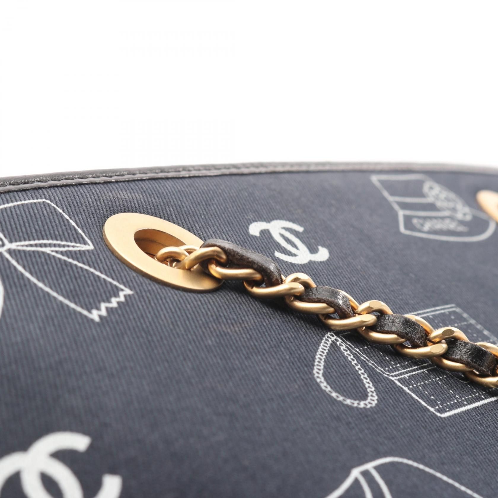 Chanel Chanel Chanel Icon Canvas Leather Tote Bag Leather Tote Bag DUTY FREE for USA Size ONE SIZE - 8 Thumbnail