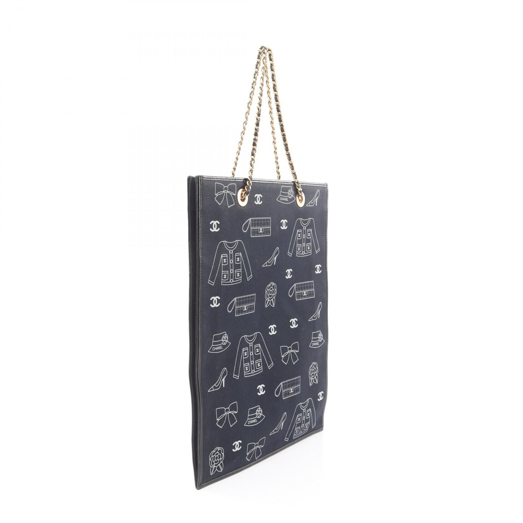 Chanel Chanel Chanel Icon Canvas Leather Tote Bag Leather Tote Bag DUTY FREE for USA Size ONE SIZE - 2 Thumbnail