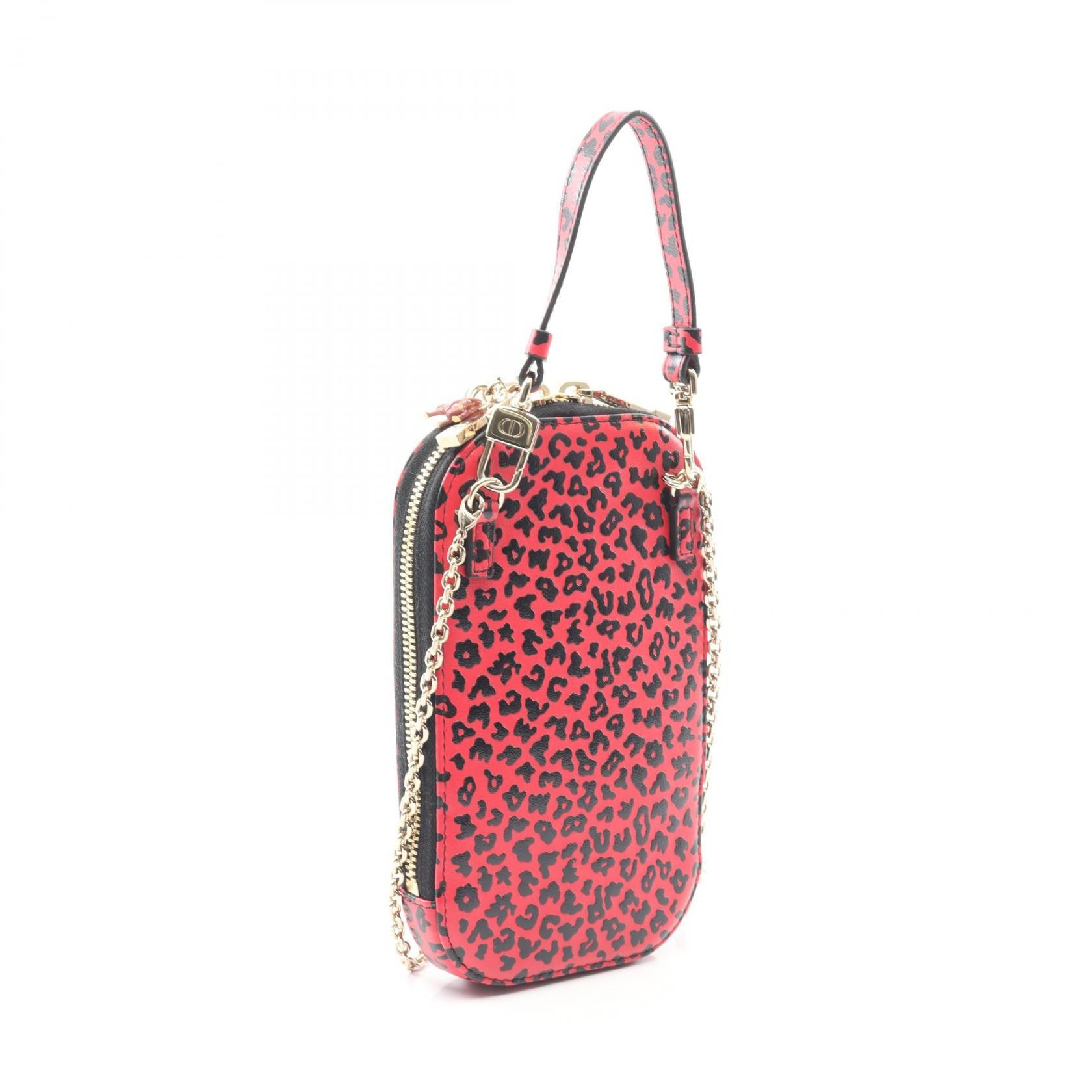 Dior Dior Dior LADY DIOR Leather Phone Bag Leather Handbag DUTY FREE for USA Size ONE SIZE - 2 Thumbnail