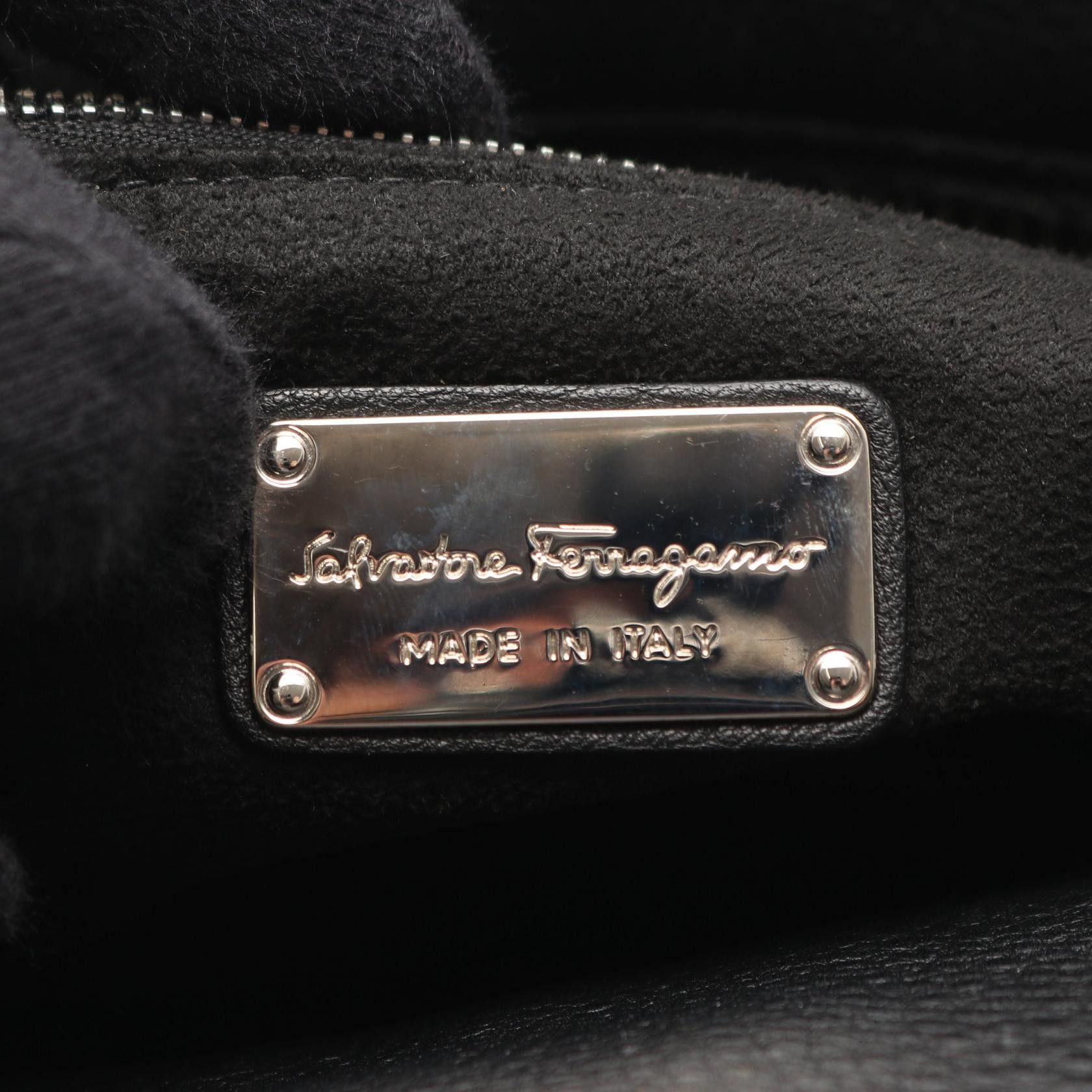 Salvatore Ferragamo Salvatore Ferragamo Salvatore Ferragamo Gancini Leather Handbag Leather Handbag DUTY FREE for USA Size ONE SIZE - 4 Thumbnail