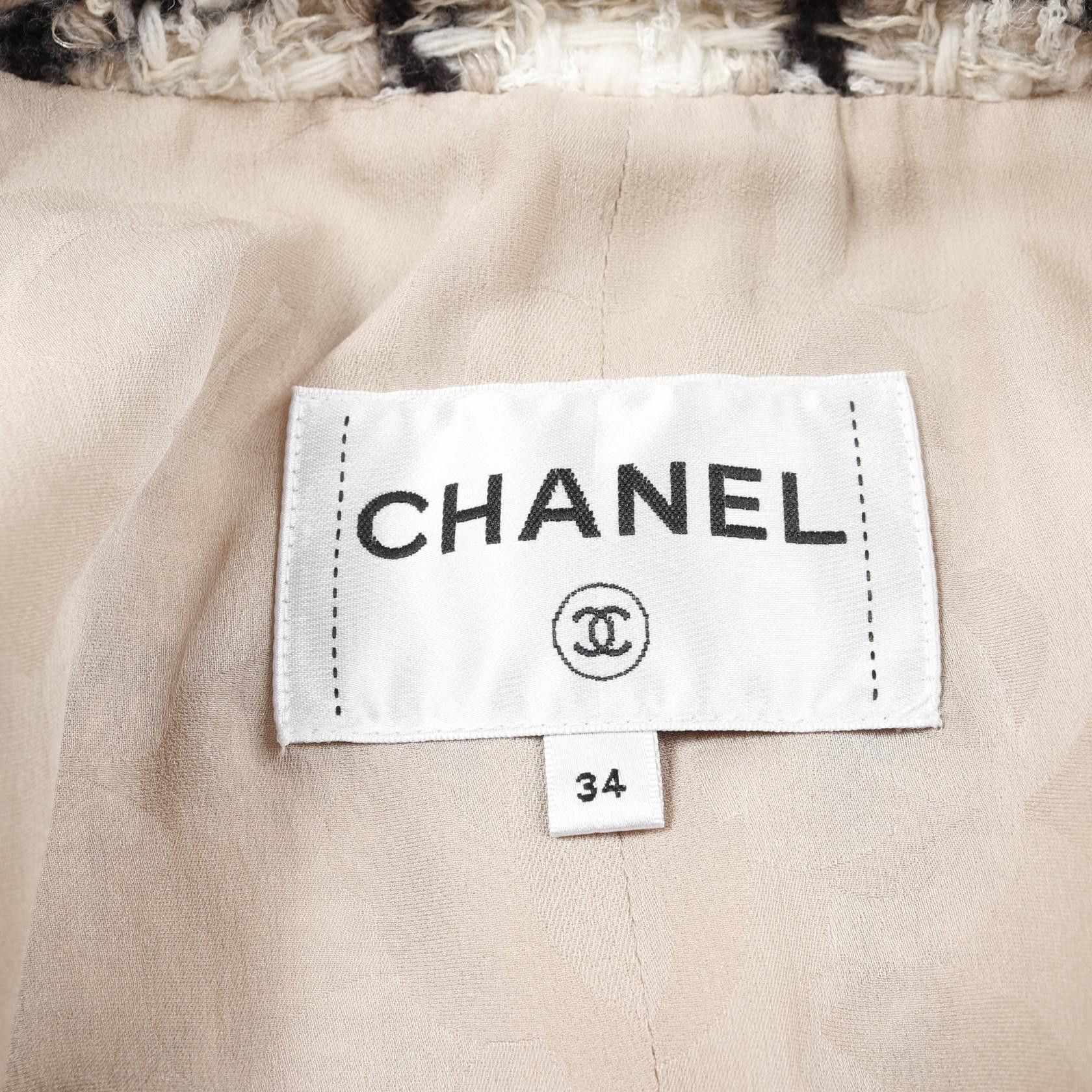 Chanel Chanel Chanel Tweed Collarless Jacket Textile Outerwear P62411V47773 DUTY FREE for USA Size ONE SIZE - 3 Thumbnail