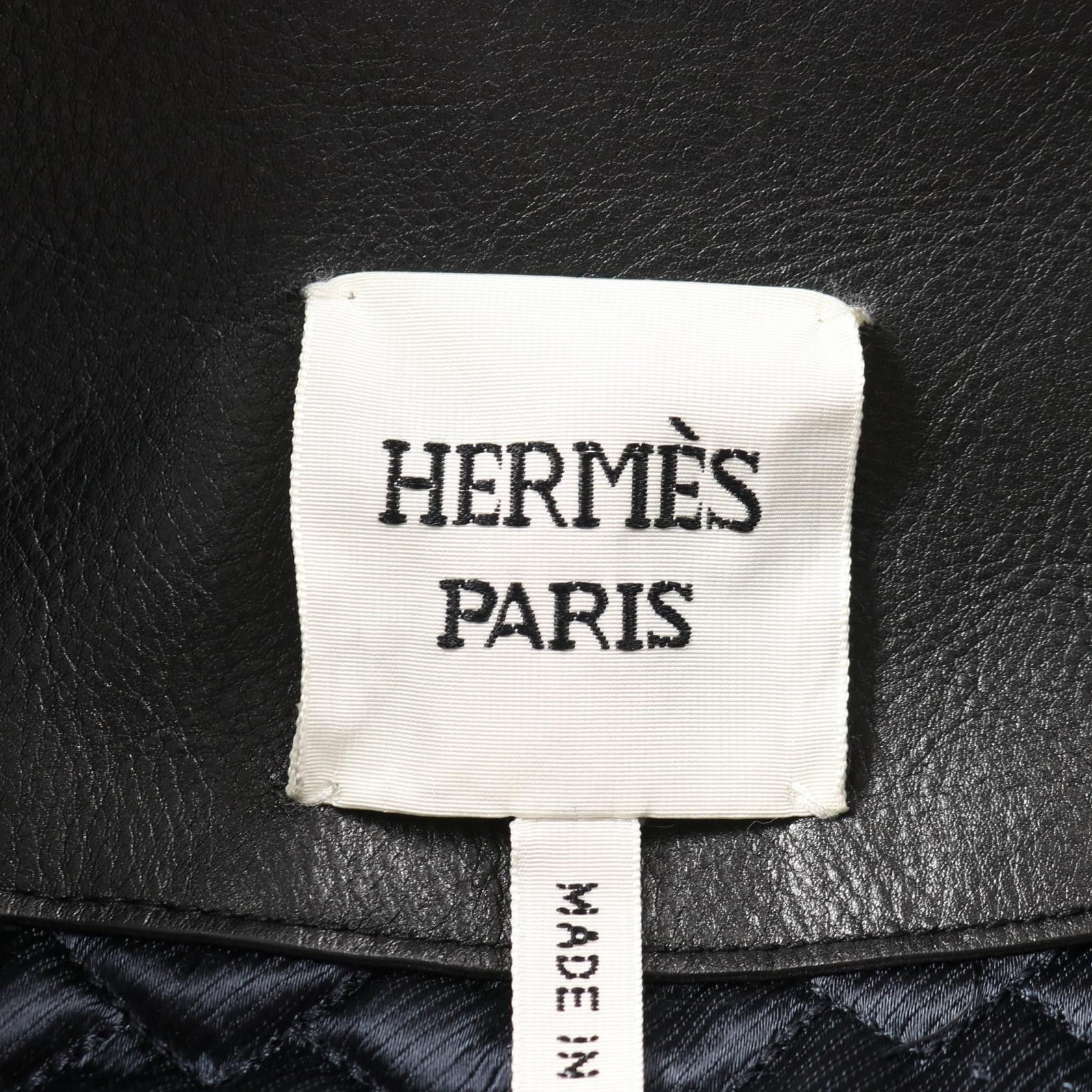 Hermes Hermes Hermes Calfskin Jacket Outerwear Leather Outerwear DUTY FREE for USA Size ONE SIZE - 3 Thumbnail