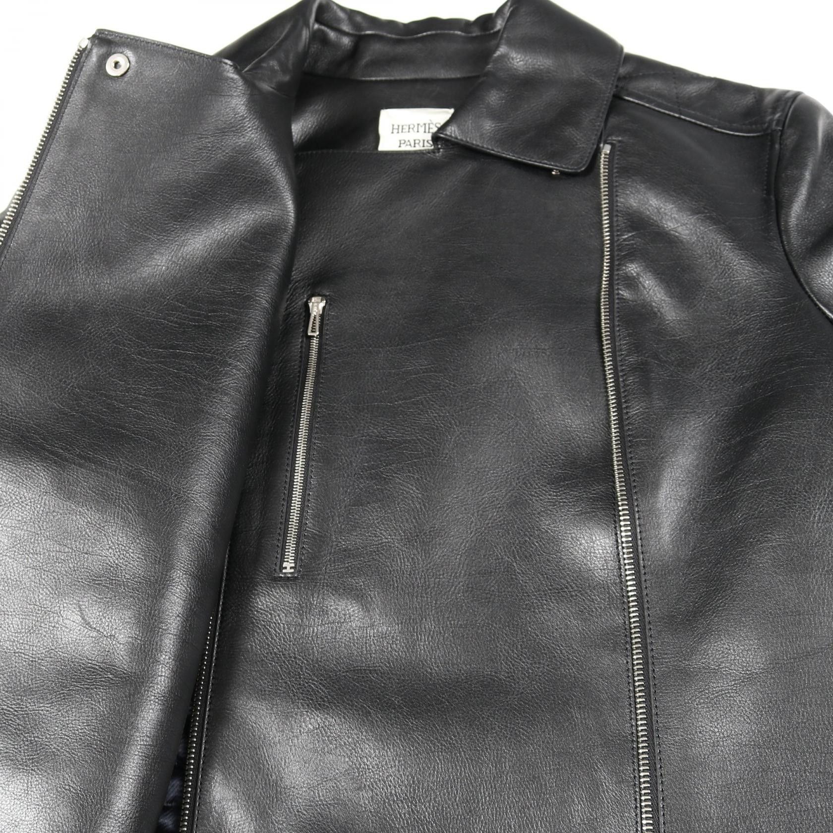 Hermes Hermes Hermes Calfskin Jacket Outerwear Leather Outerwear DUTY FREE for USA Size ONE SIZE - 6 Thumbnail