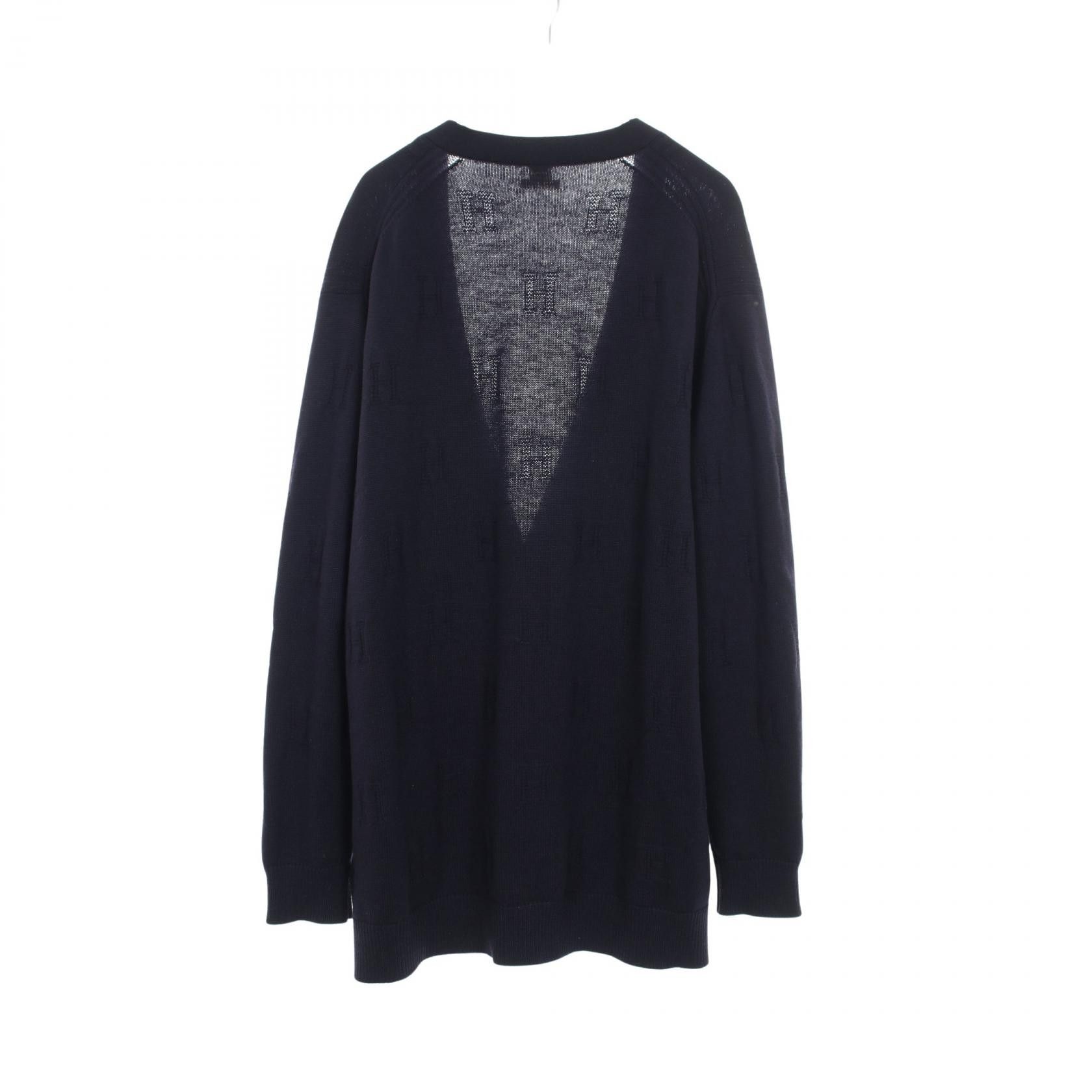 Hermes Hermes Hermes H logo Wool Cardigan Textile Tops DUTY FREE for USA Size ONE SIZE - 2 Thumbnail