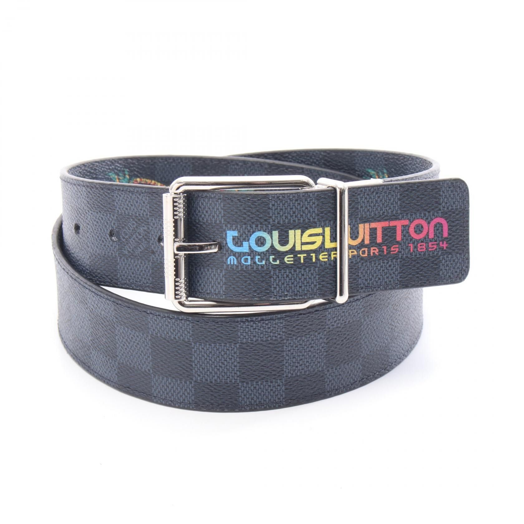 Louis Vuitton Louis Vuitton Louis Vuitton Sangle Ceinture Damier Print Leather Belt Textile Belt M0020U DUTY FREE for USA Size ONE SIZE - 5 Thumbnail