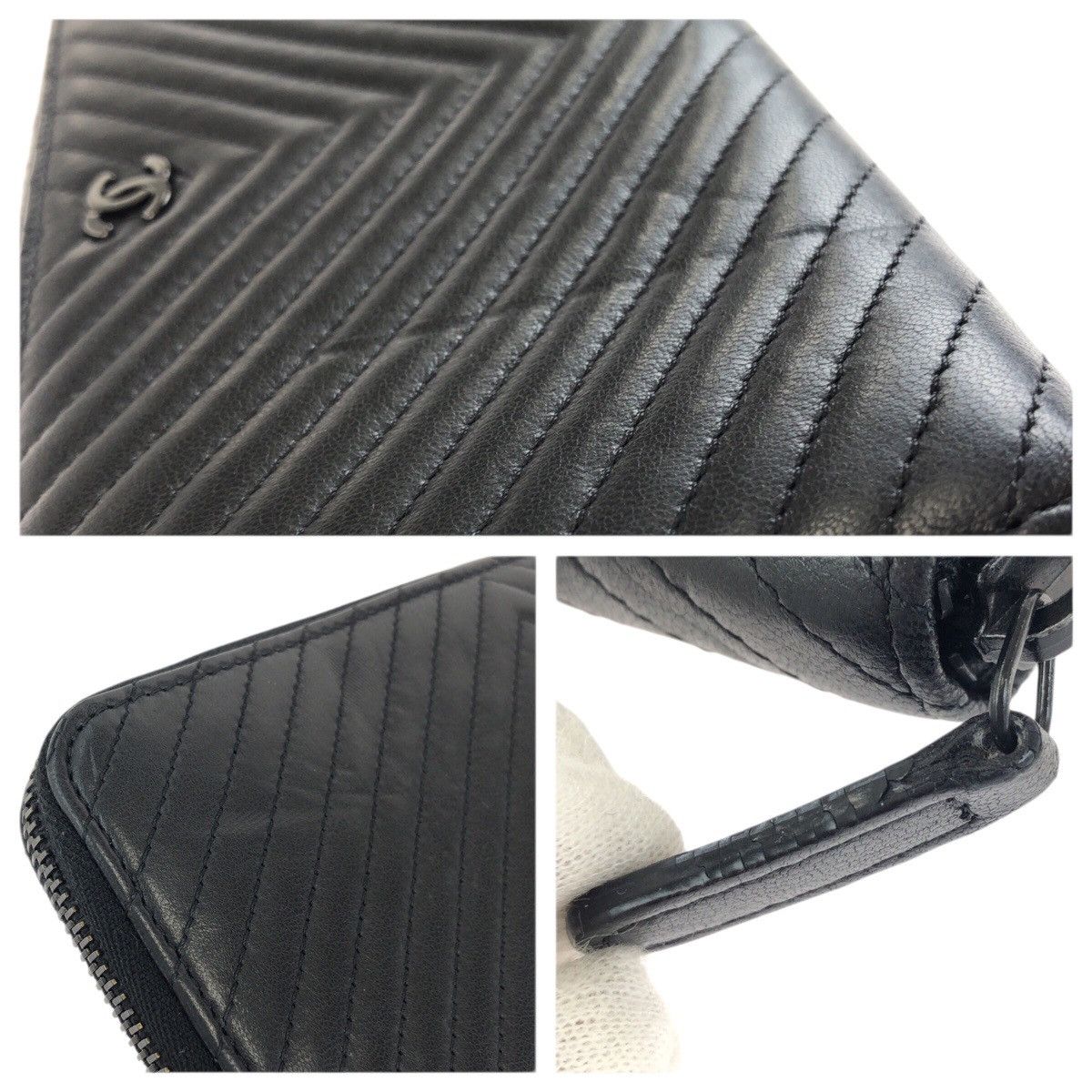 Chanel Chanel Chanel Lambskin Long Zip Wallet Leather Long Wallet DUTY FREE for USA Size ONE SIZE - 6 Thumbnail