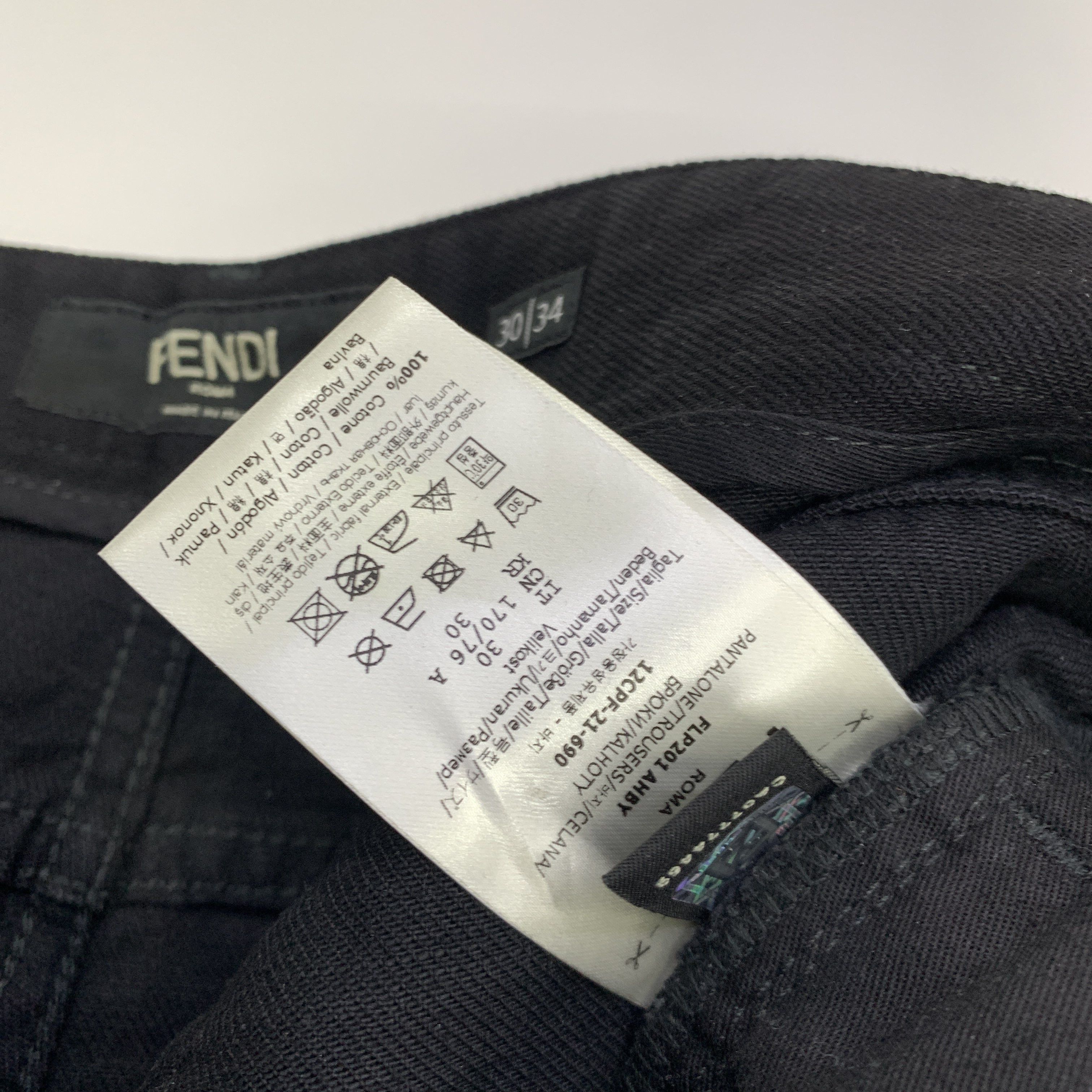 Fendi Fendi Plaque Logo Jeans Size 30 Size US 30 / EU 46 - 4 Thumbnail