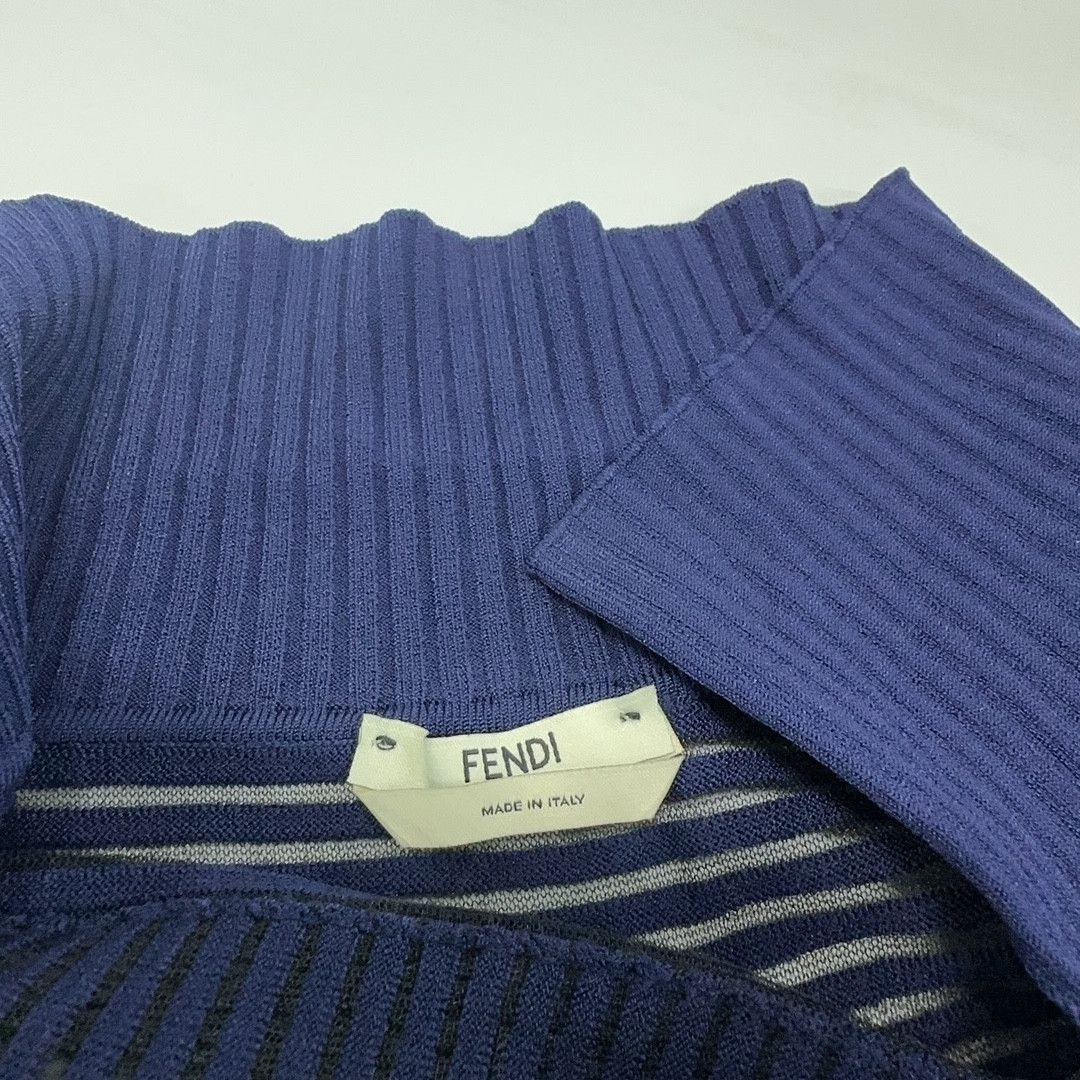 Fendi Fendi Pleated Knit Midi Dress Size IT 40 Size S / US 4 / IT 40 - 5 Thumbnail