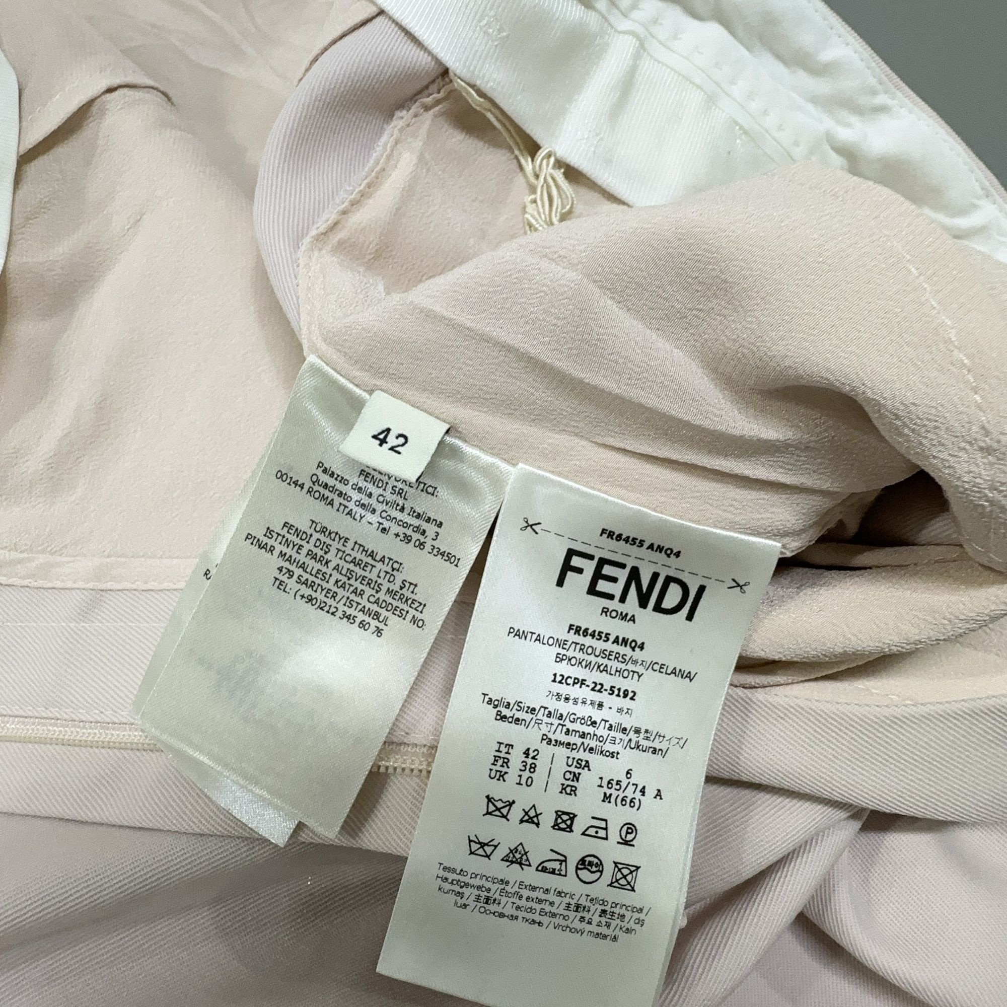 Fendi Fendi Almond Gabardine Flared Pants Size IT 42 Size 28" / US 6 / IT 42 - 6 Thumbnail
