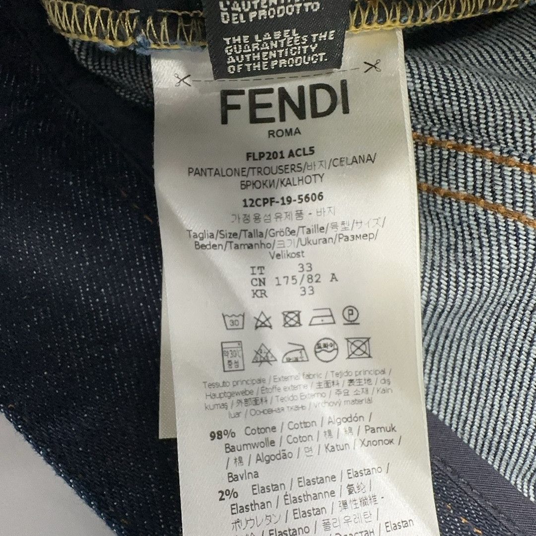 Fendi Fendi Logo Pocket Denim Jeans Size 33 Size US 33 - 4 Thumbnail