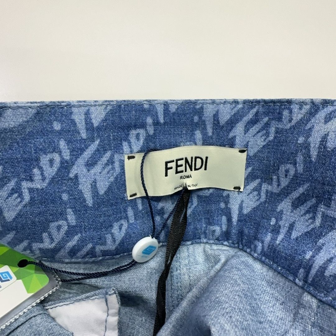 Fendi Fendi Logo Print High Waisted Shorts Size 38 Size 26" / US 2 / IT 38 - 4 Thumbnail
