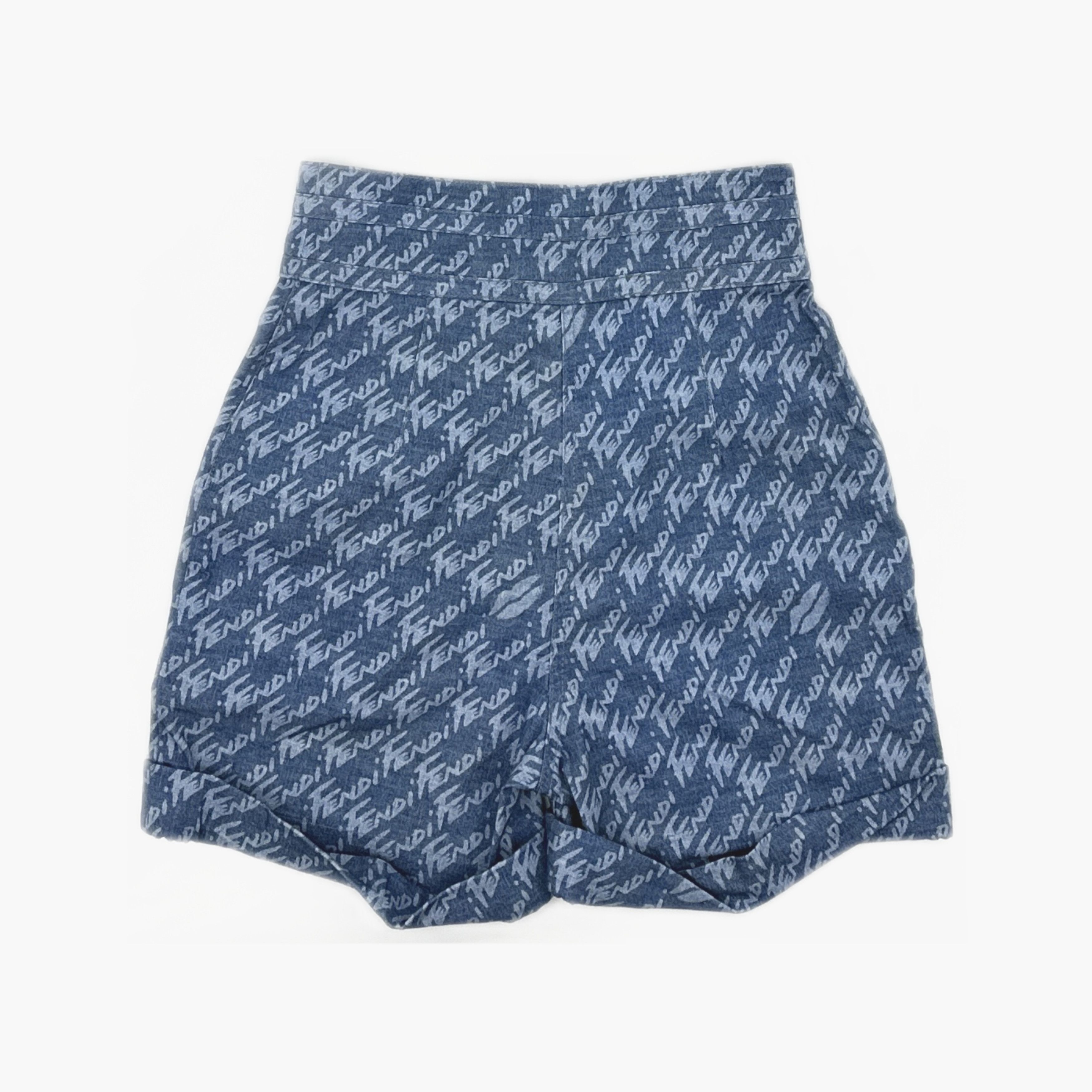 Fendi Fendi Logo Print High Waisted Shorts Size 38 Size 26" / US 2 / IT 38 - 2 Thumbnail