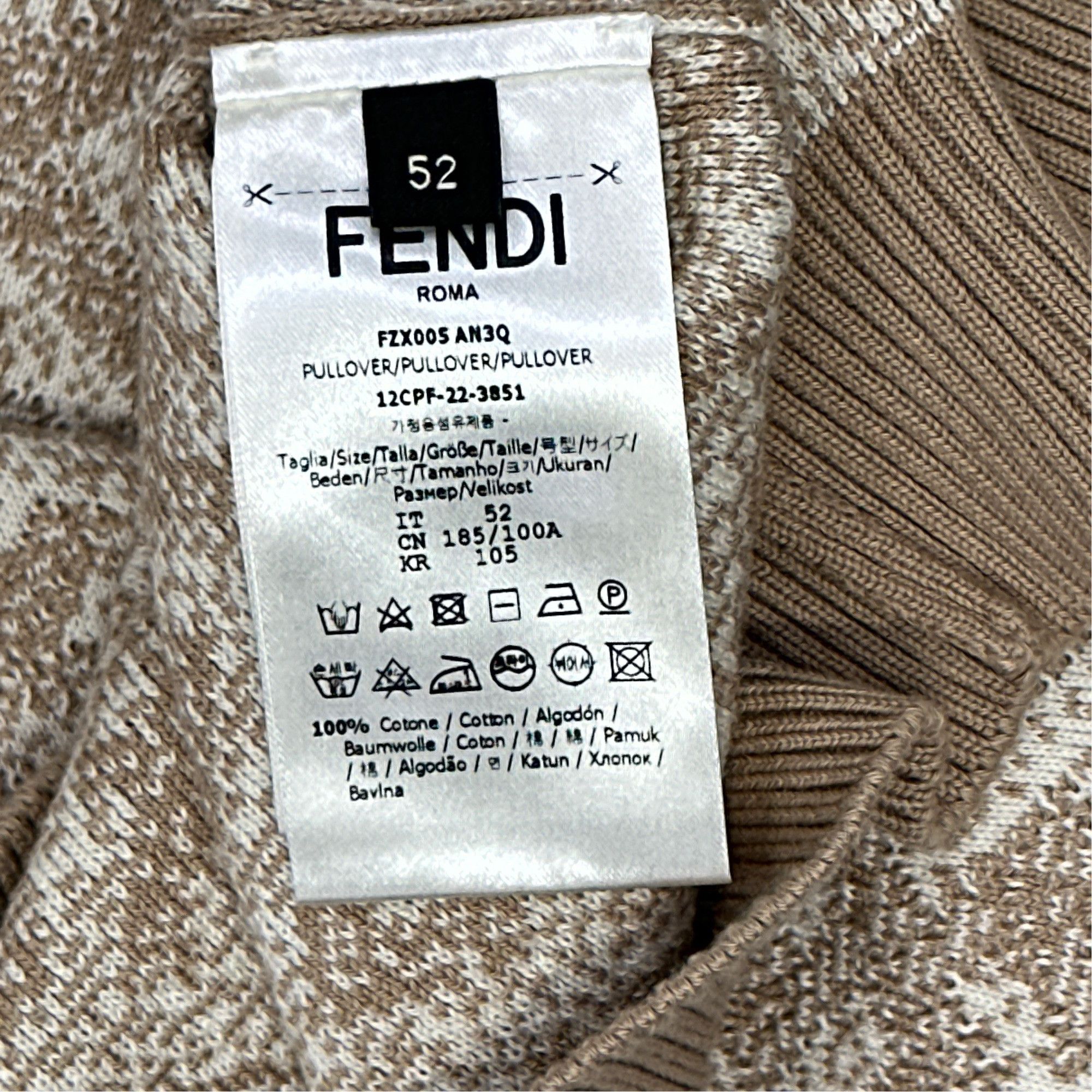 Fendi Fendi FF Logo Knit Sweater Size L Size US L / EU 52-54 / 3 - 2 Thumbnail