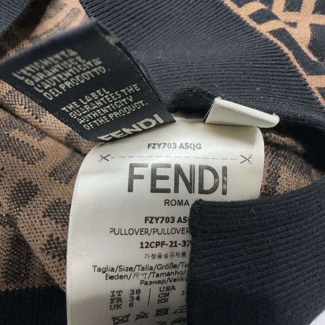Fendi Fendi Zucca Logo Knit Sweater Size 38 Size XS / US 0-2 / IT 36-38 - 3 Thumbnail
