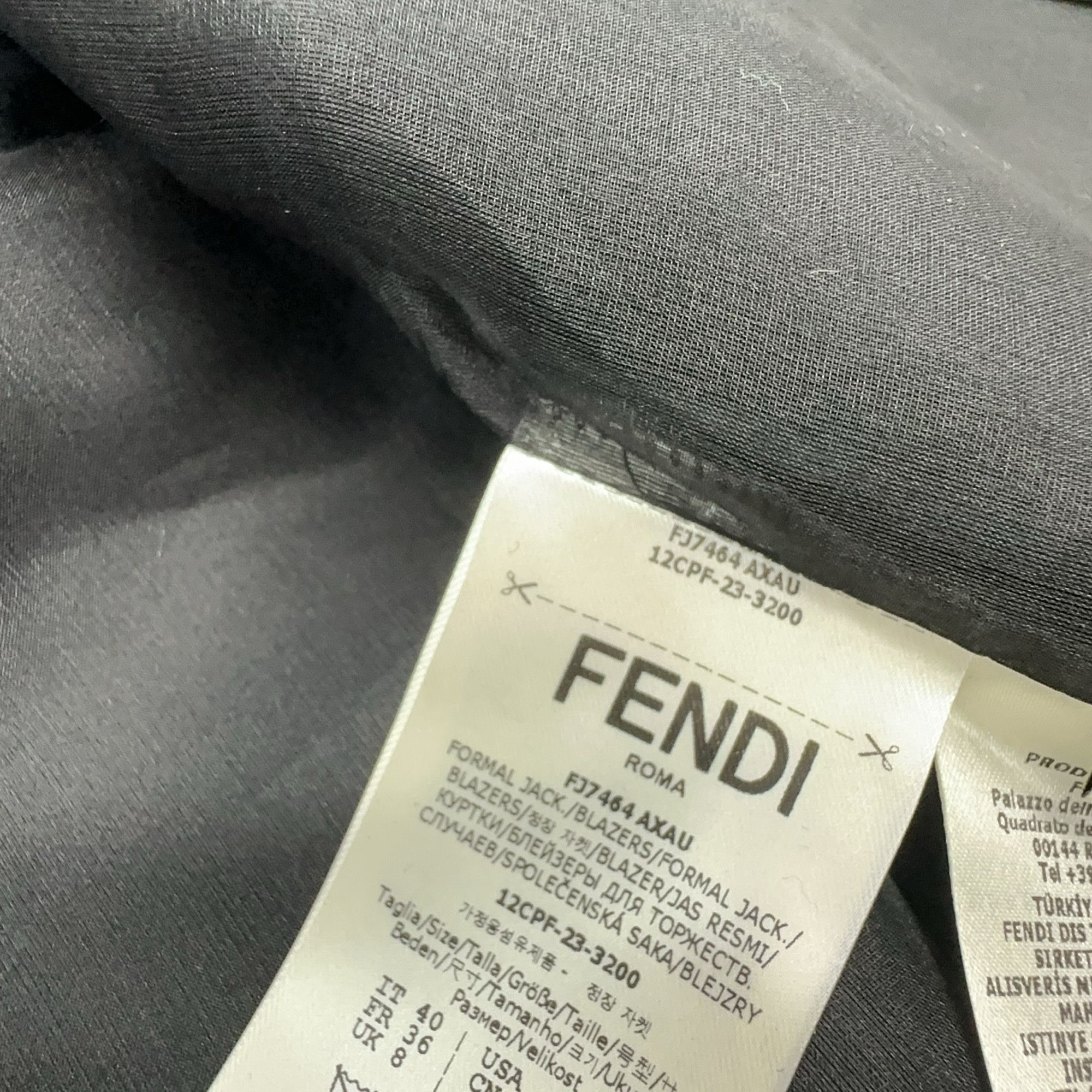 Fendi Fendi Wool Crepe Bolero Jacket Size 40 Size S / US 4 / IT 40 - 6 Thumbnail