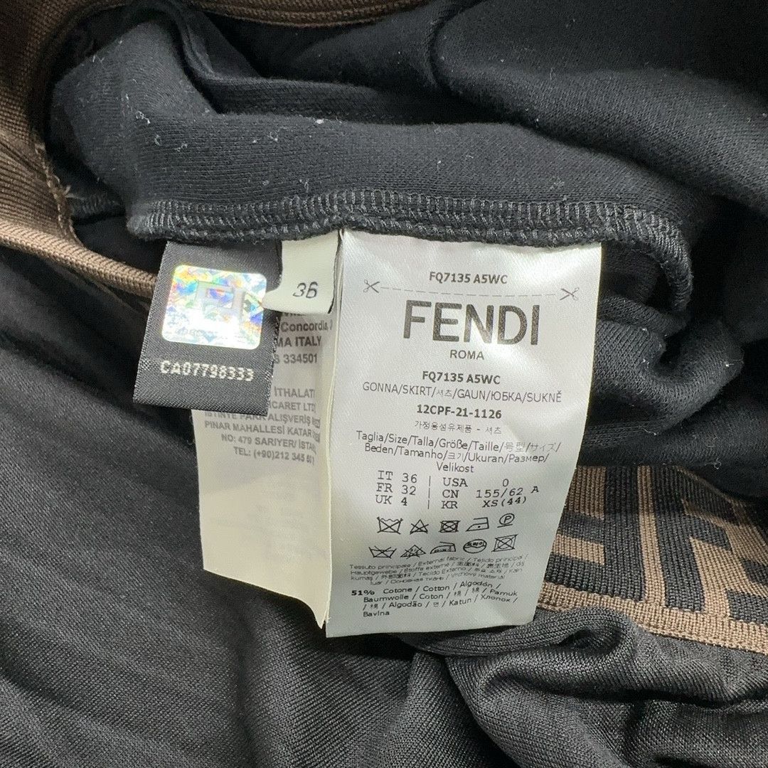 Fendi Fendi FF Logo Waist Pleated Midi Skirt Size 36 Size 25" / US 0 / IT 36 - 4 Thumbnail