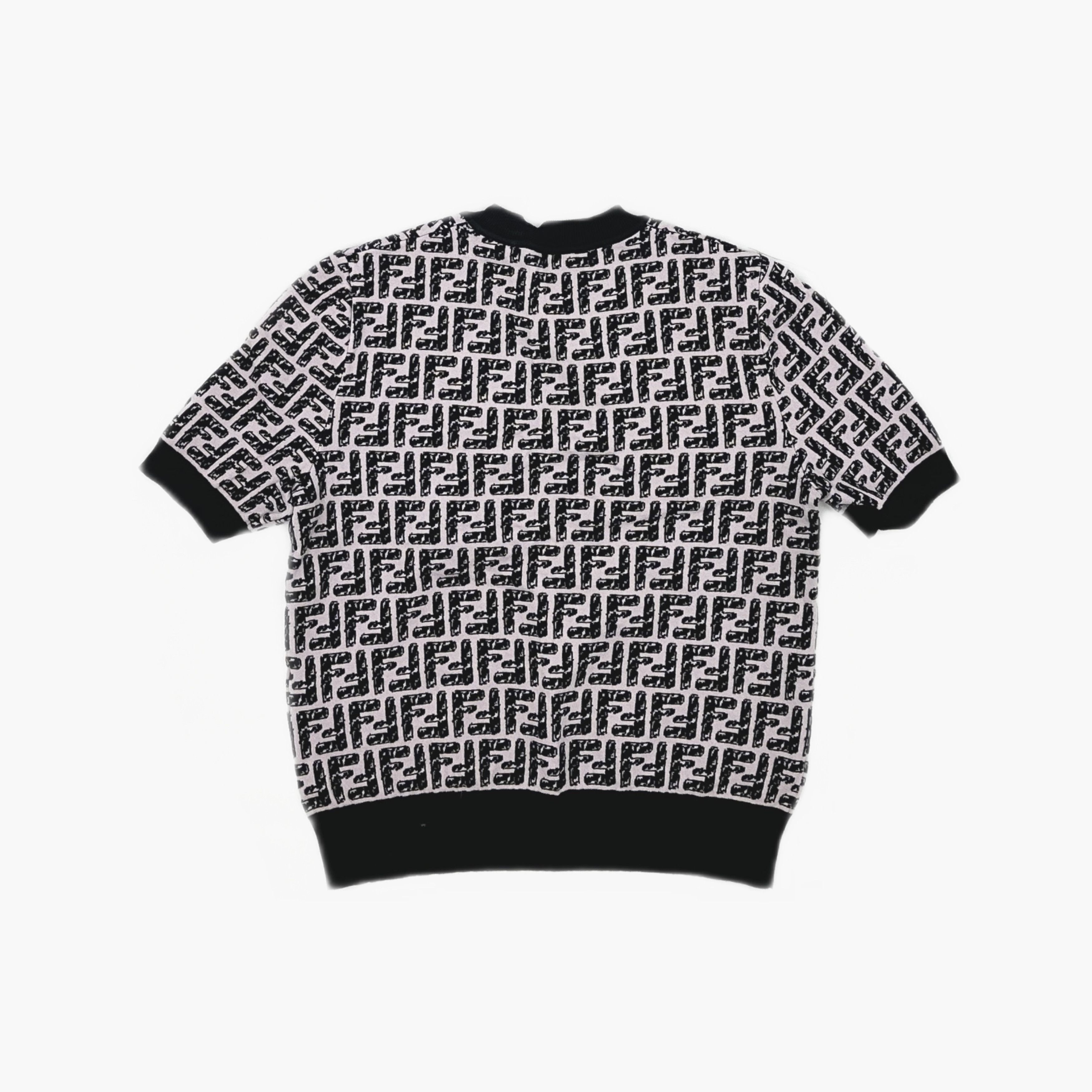 Fendi Fendi FF Logo Short Sleeve Sweater Size IT 38 Size XS / US 0-2 / IT 36-38 - 2 Thumbnail