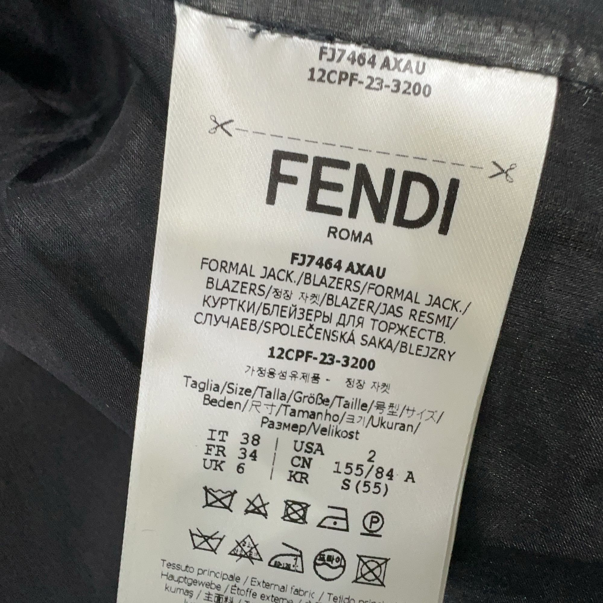 Fendi Fendi Single-Breasted Blazer Size 38 Size XS / US 0-2 / IT 36-38 - 5 Thumbnail