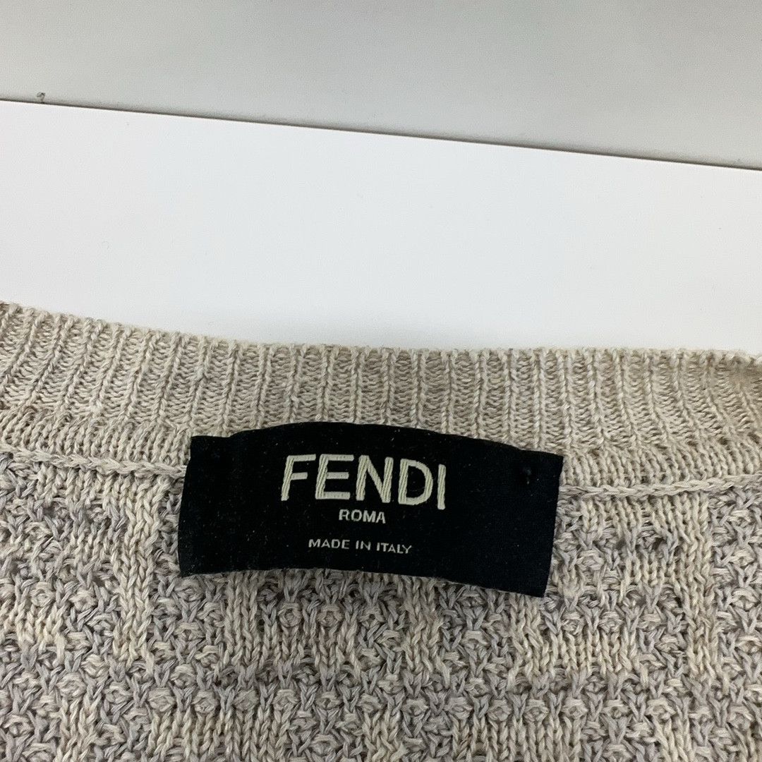 Fendi Fendi Textured Knit Sweater Gray Size 52 Size US L / EU 52-54 / 3 - 4 Thumbnail