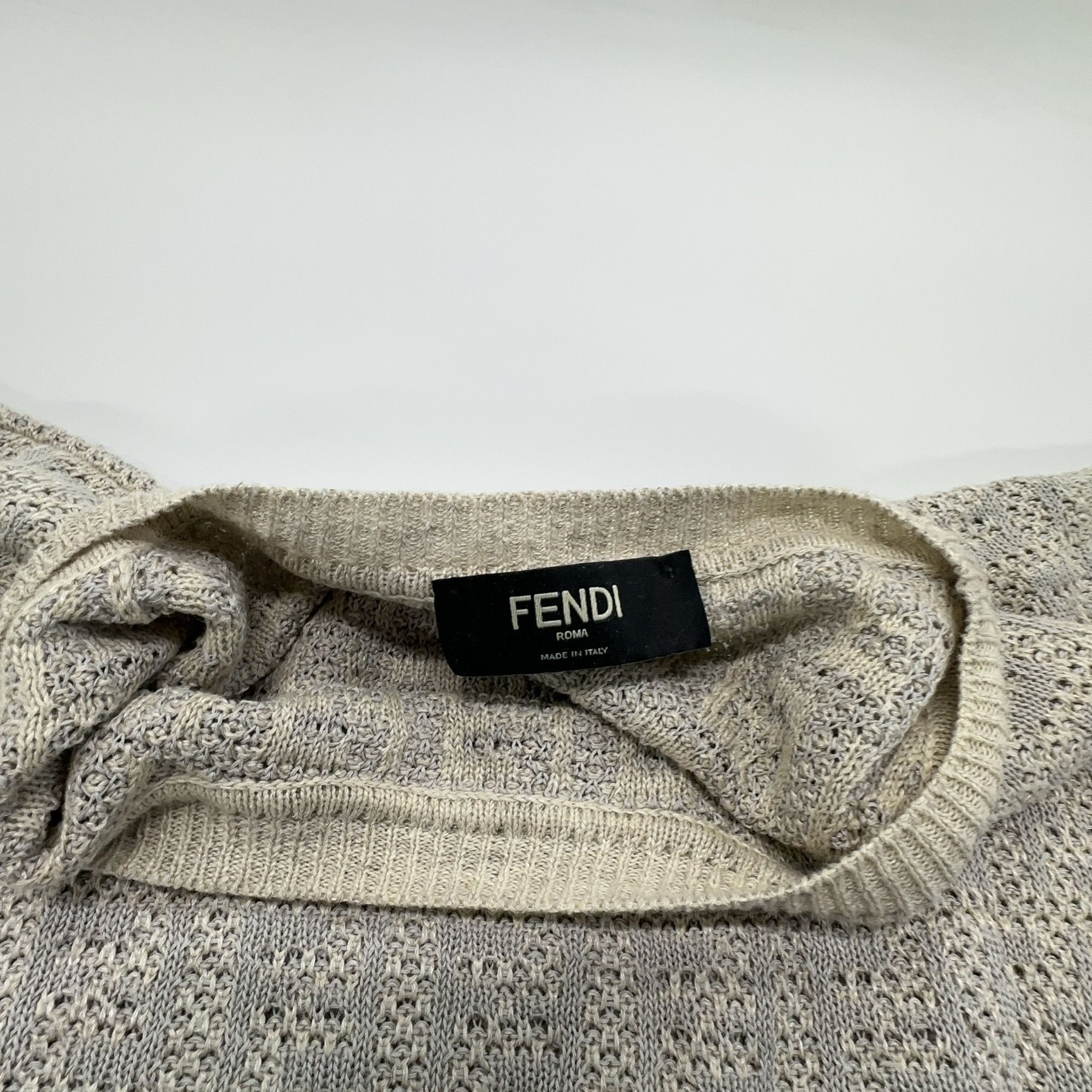 Fendi Fendi Textured Knit Sweater Gray Size 52 Size US L / EU 52-54 / 3 - 5 Thumbnail