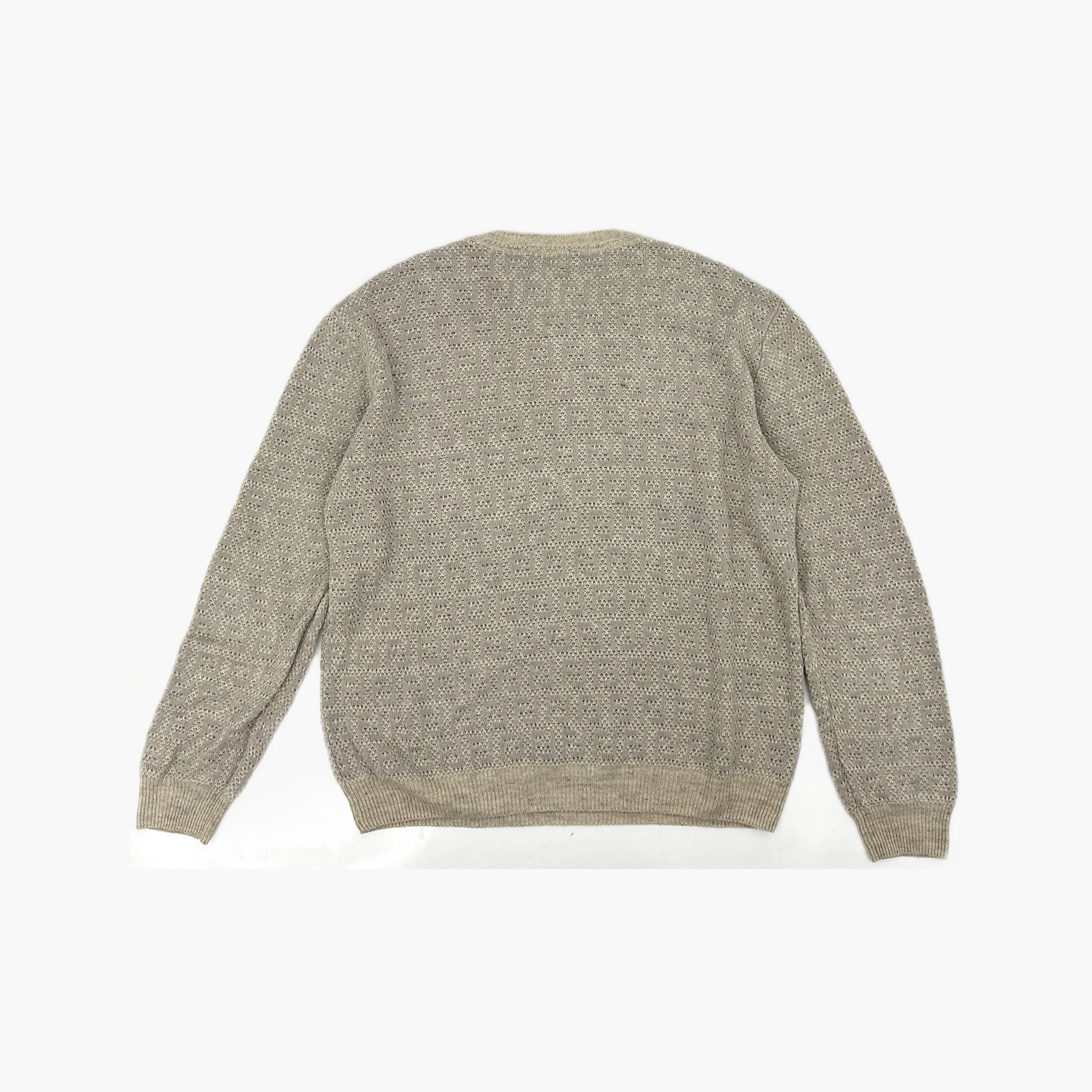Fendi Fendi Textured Knit Sweater Gray Size 52 Size US L / EU 52-54 / 3 - 2 Thumbnail