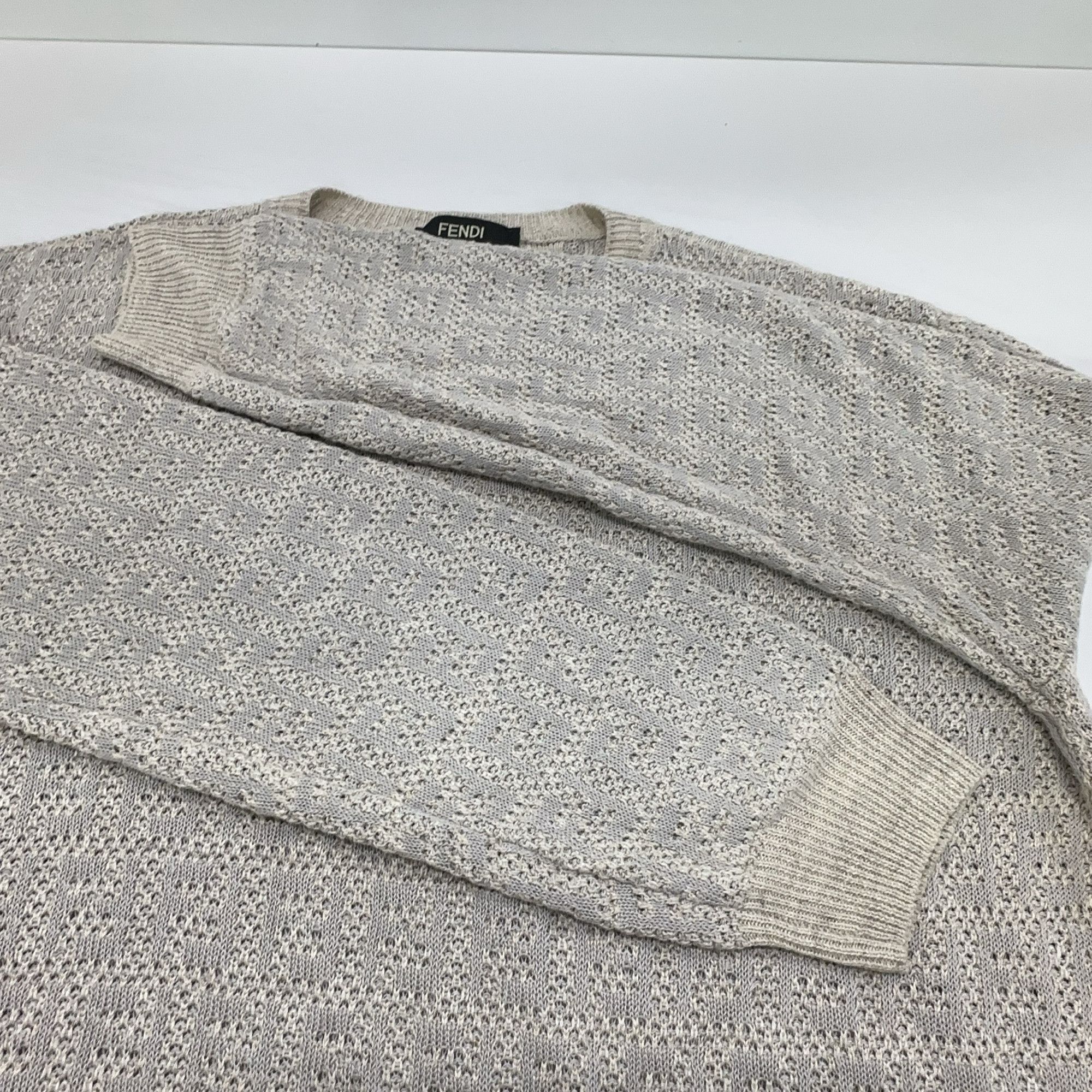 Fendi Fendi Textured Knit Sweater Gray Size 52 Size US L / EU 52-54 / 3 - 9 Thumbnail