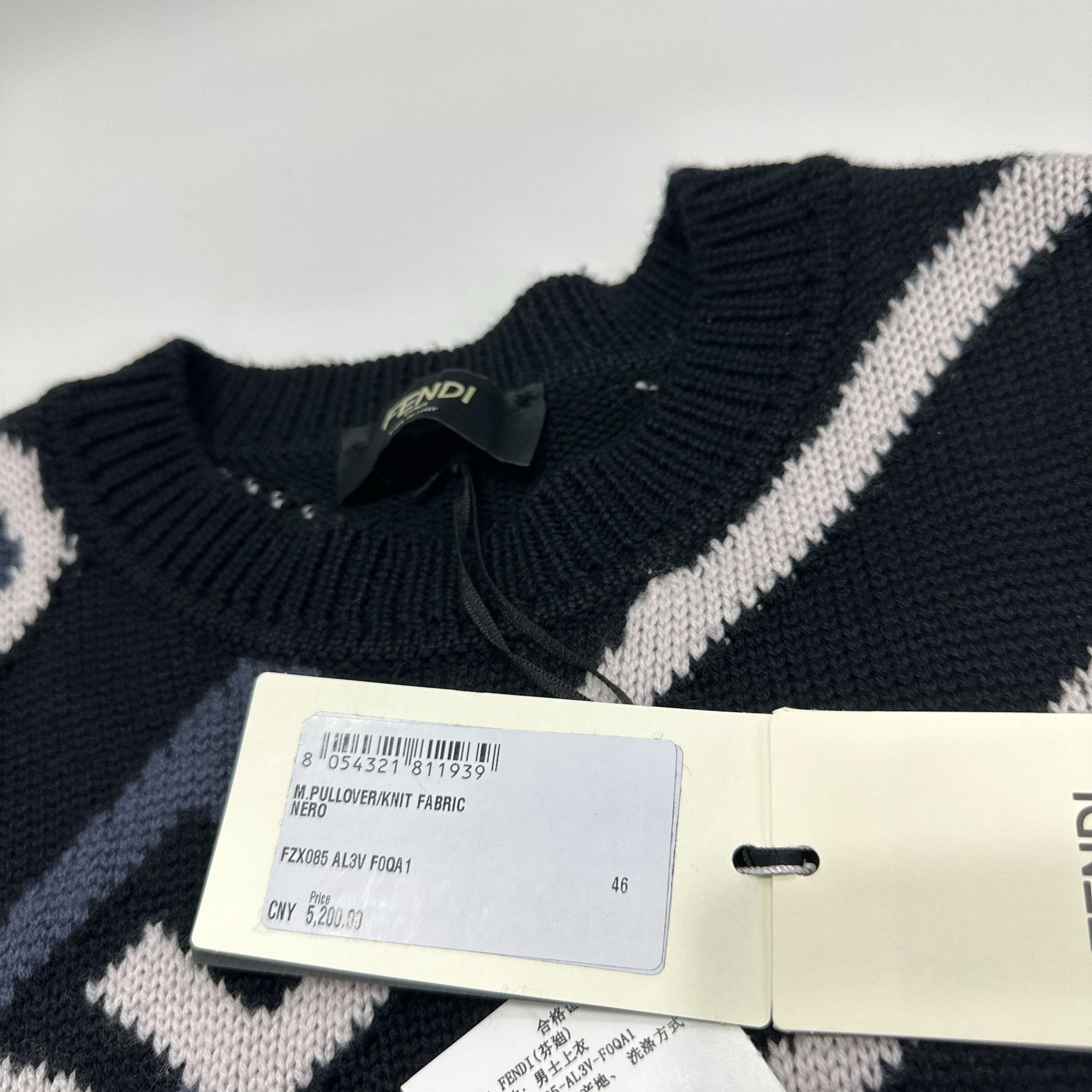 Fendi Fendi O'Lock Pattern Wool Sweater Size S Size US S / EU 44-46 / 1 - 5 Thumbnail