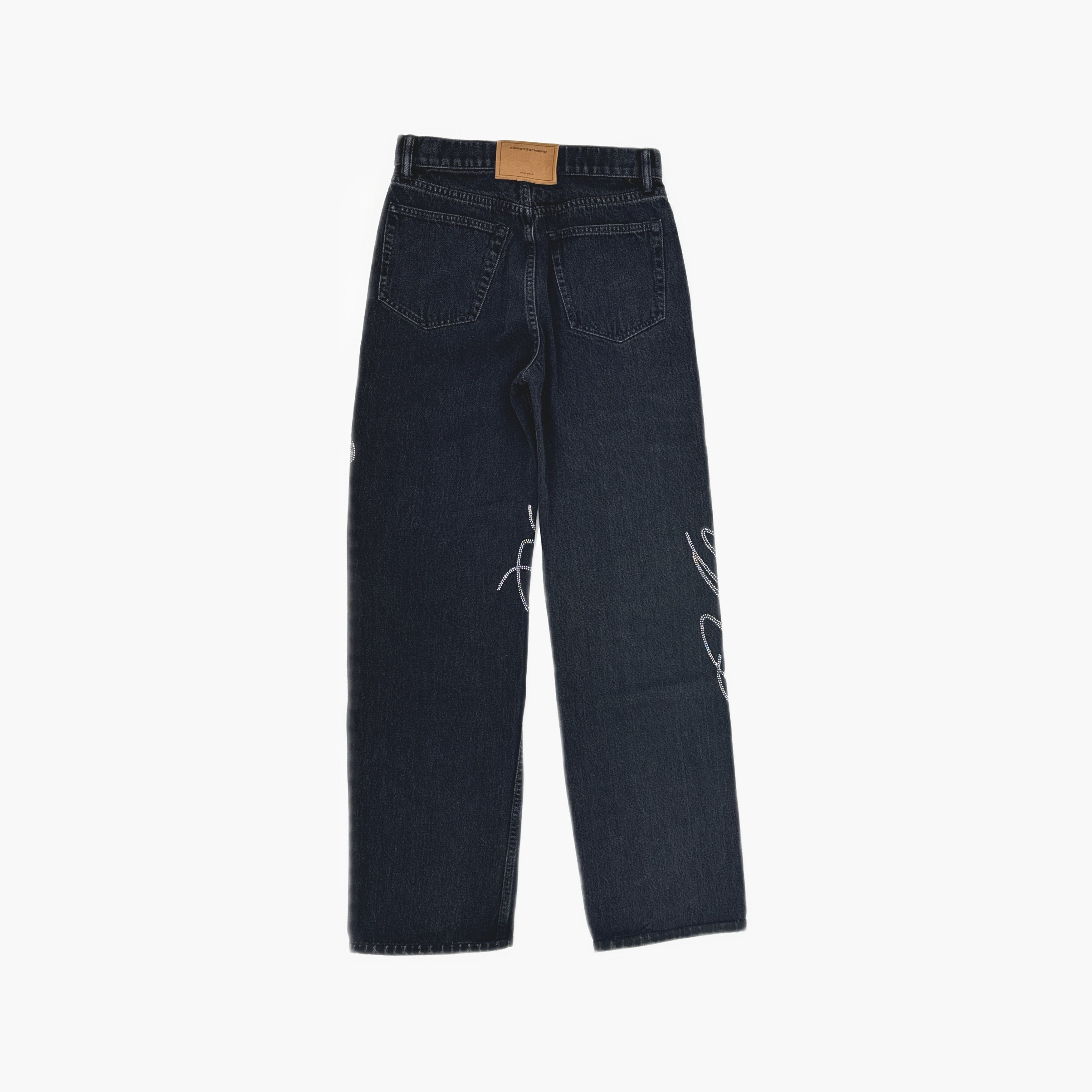 Alexander Wang Alexander Wang Crystal Logo Jeans Size 25 Size 25" / US 0 / IT 36 - 2 Thumbnail