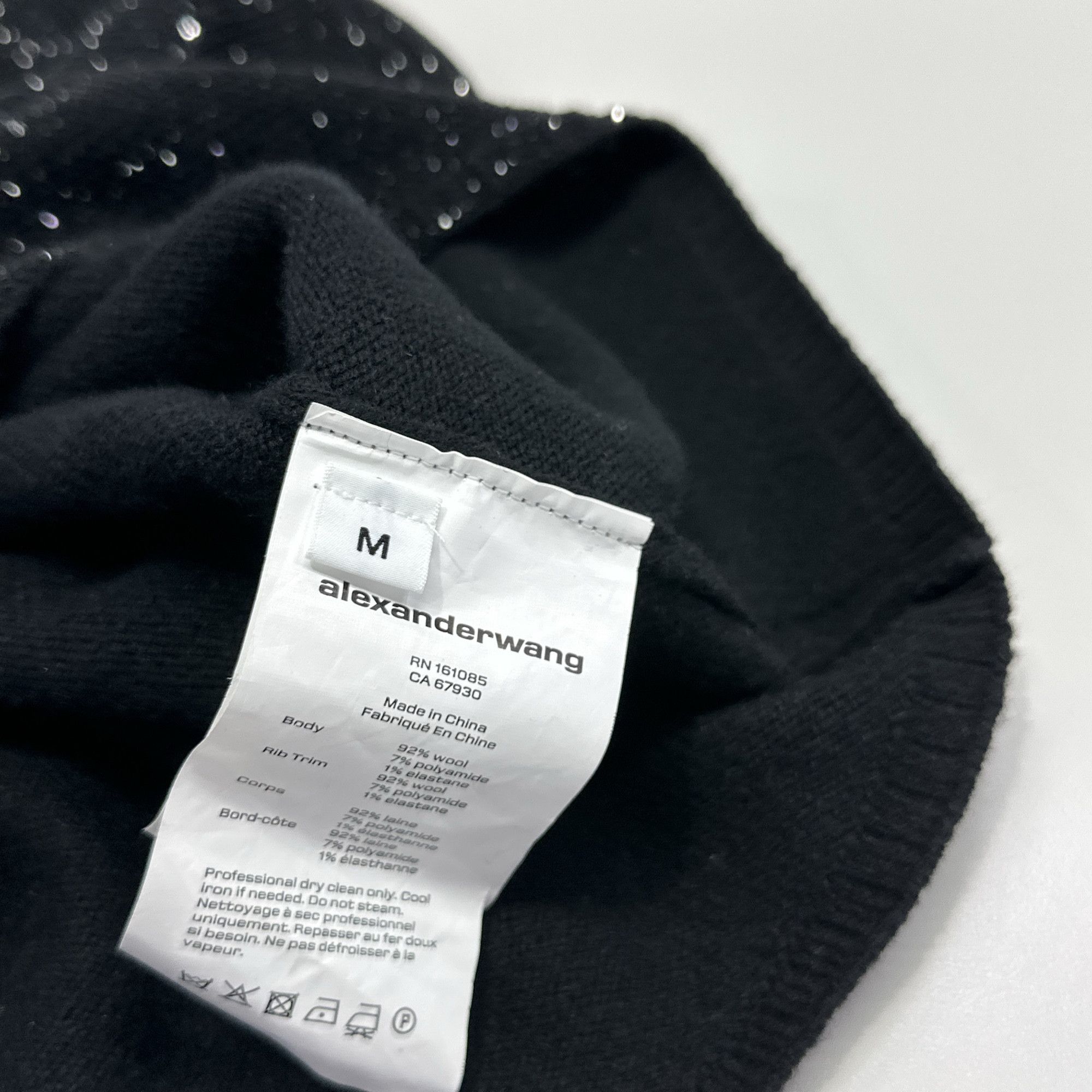 Alexander Wang Alexander Wang Crystal Embellished Short Sleeve Sweater M Size M / US 6-8 / IT 42-44 - 4 Thumbnail