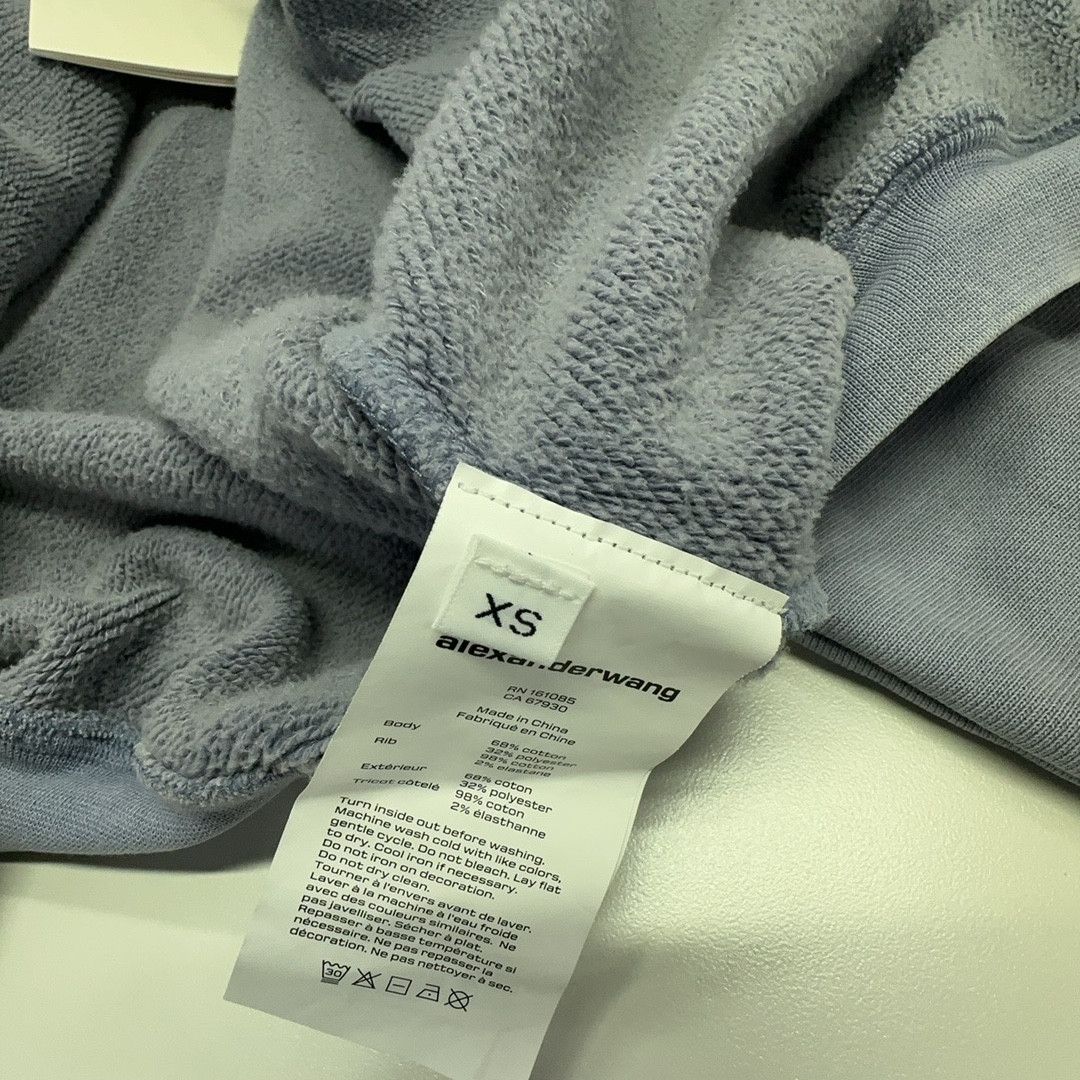 Alexander Wang Alexander Wang Washed Blue Zip Up Hoodie Size XS Size US XS / EU 42 / 0 - 3 Thumbnail